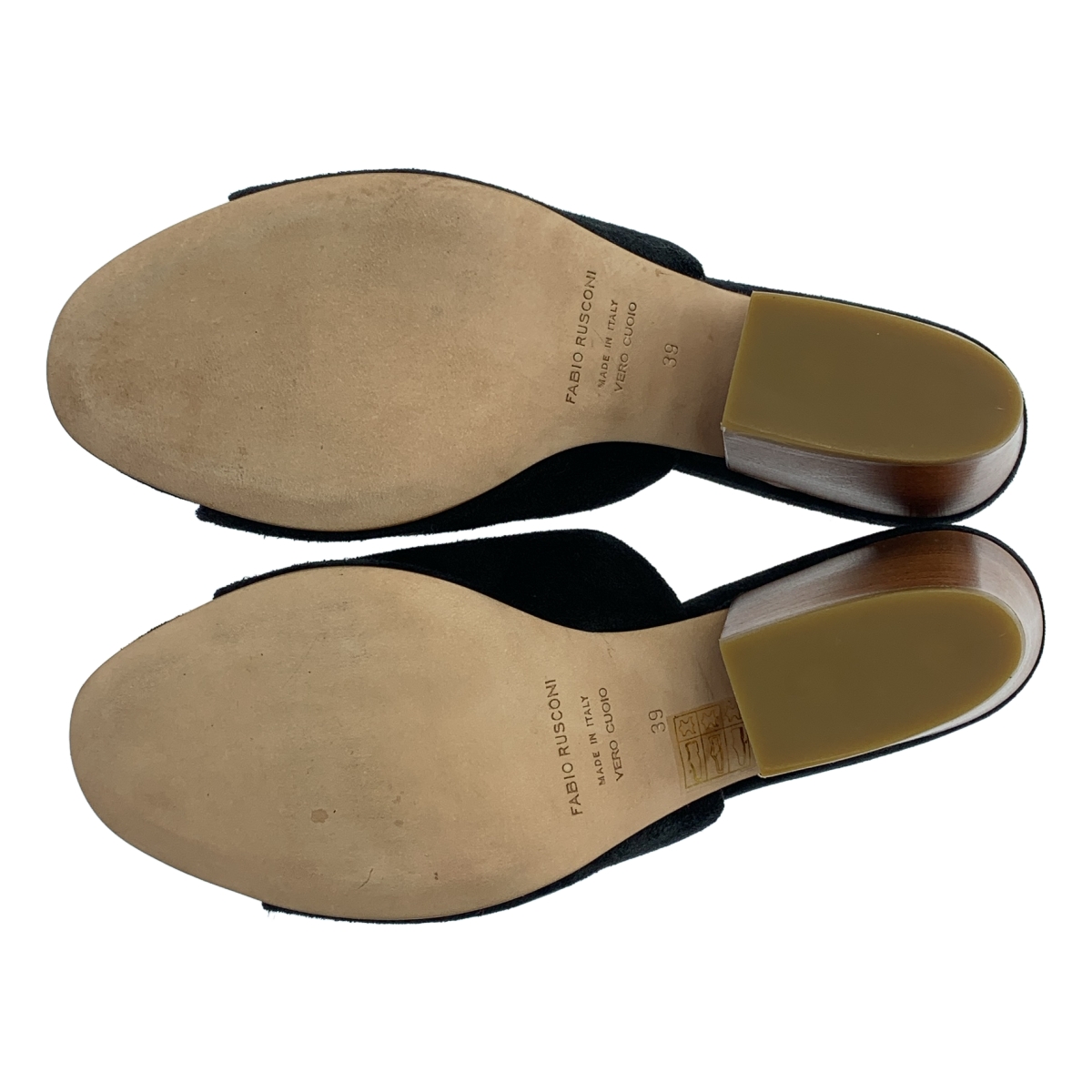 Fabio Rusconi / ファビオルスコーニ スウェードレザー ヒールサンダル