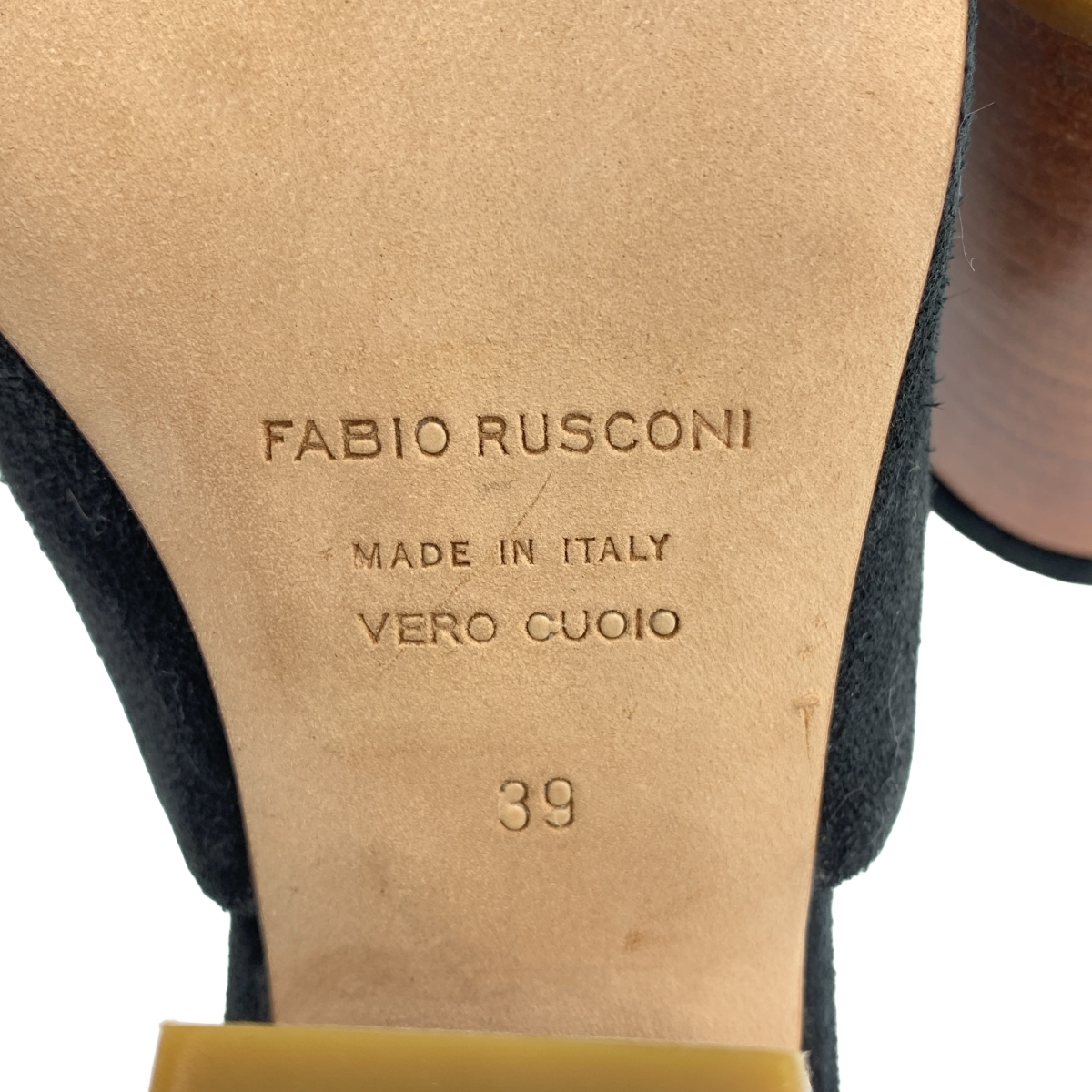 Fabio Rusconi / ファビオルスコーニ スウェードレザー ヒールサンダル