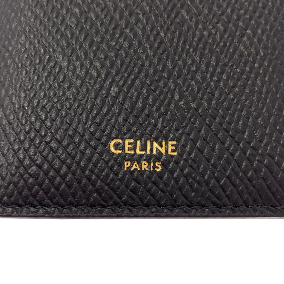 CELINE / セリーヌ レザー コンパクト ジップドカードホルダー