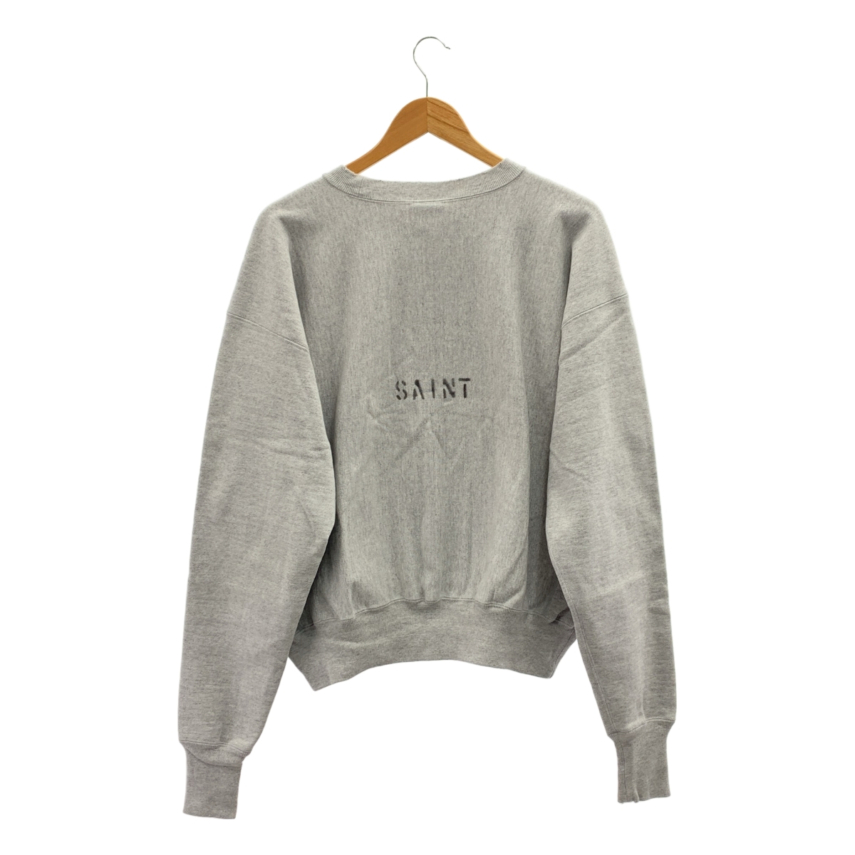 SAINT MICHAEL Mxxxxxx / セントマイケル CRW SWT ダメージ加工 ロゴ クルーネックスウェット トレーナー