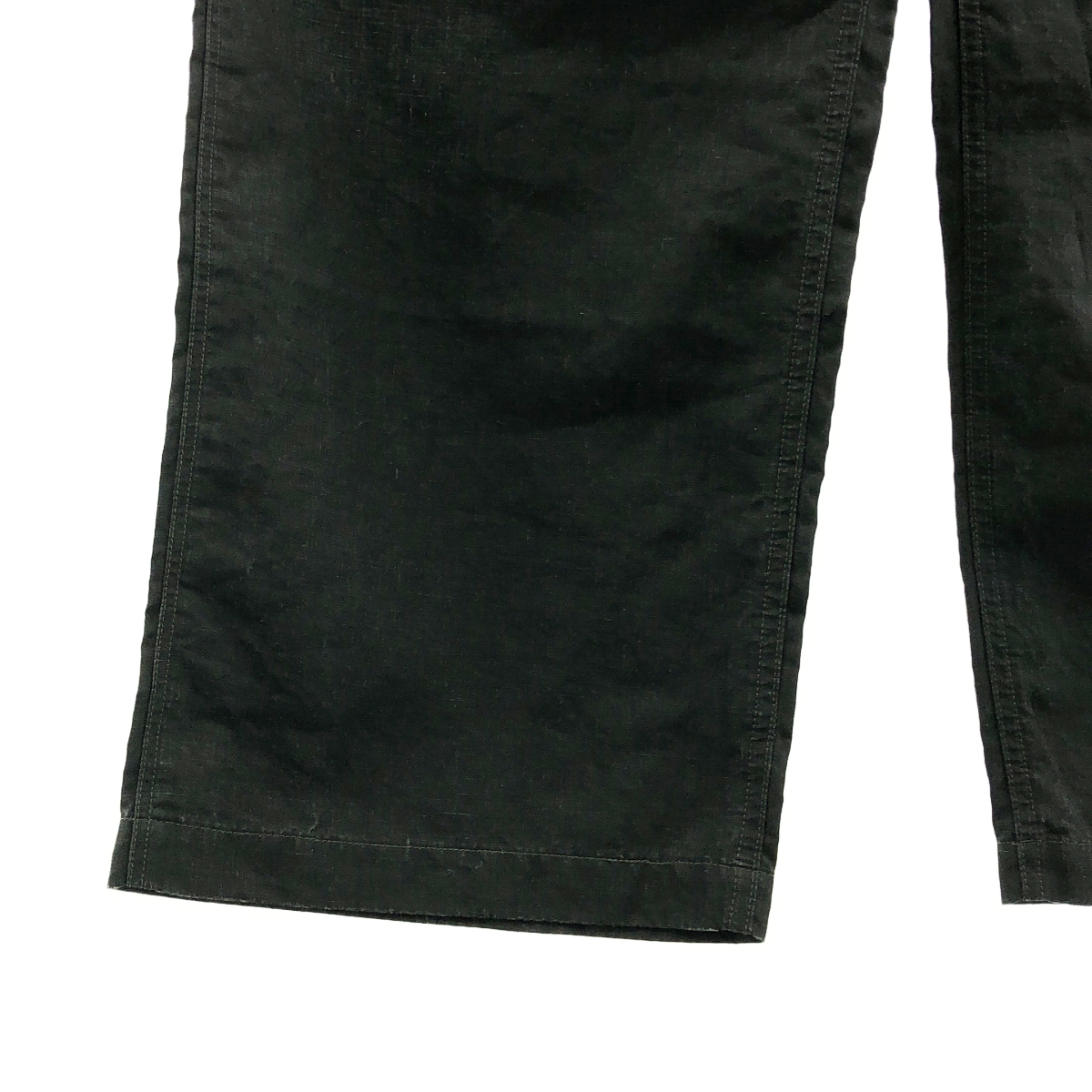 A.PRESSE / アプレッセ Vintage Black Linen Trousers / リネン ワイド トラウザーズ パンツ