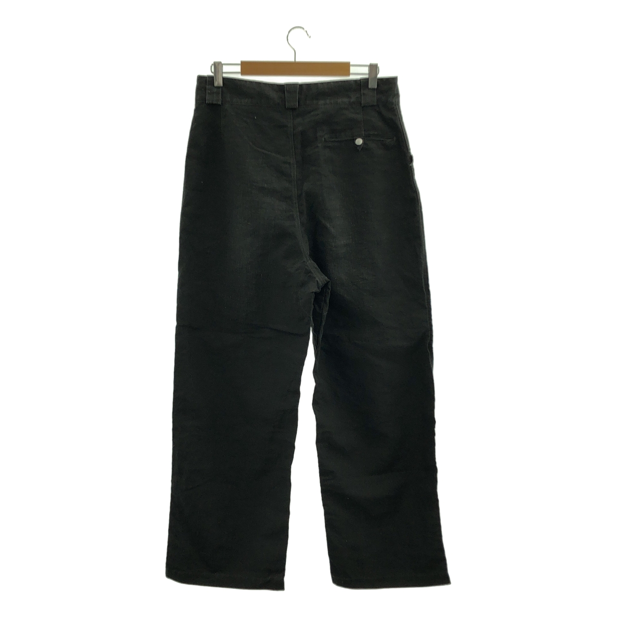 A.PRESSE / アプレッセ Vintage Black Linen Trousers / リネン ワイド トラウザーズ パンツ