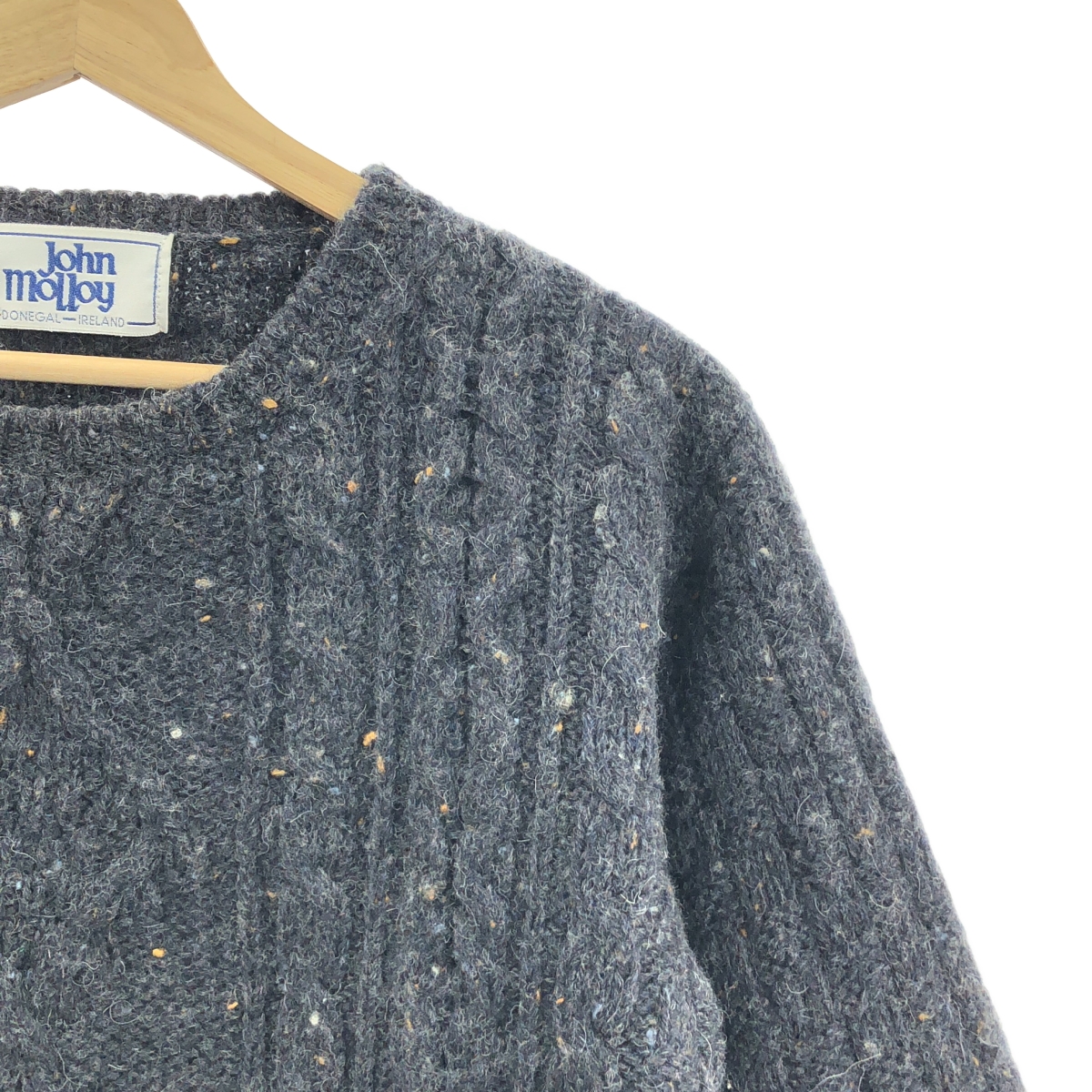John Molloy / ジョンモロイ ウール クルーネック ケーブルニット