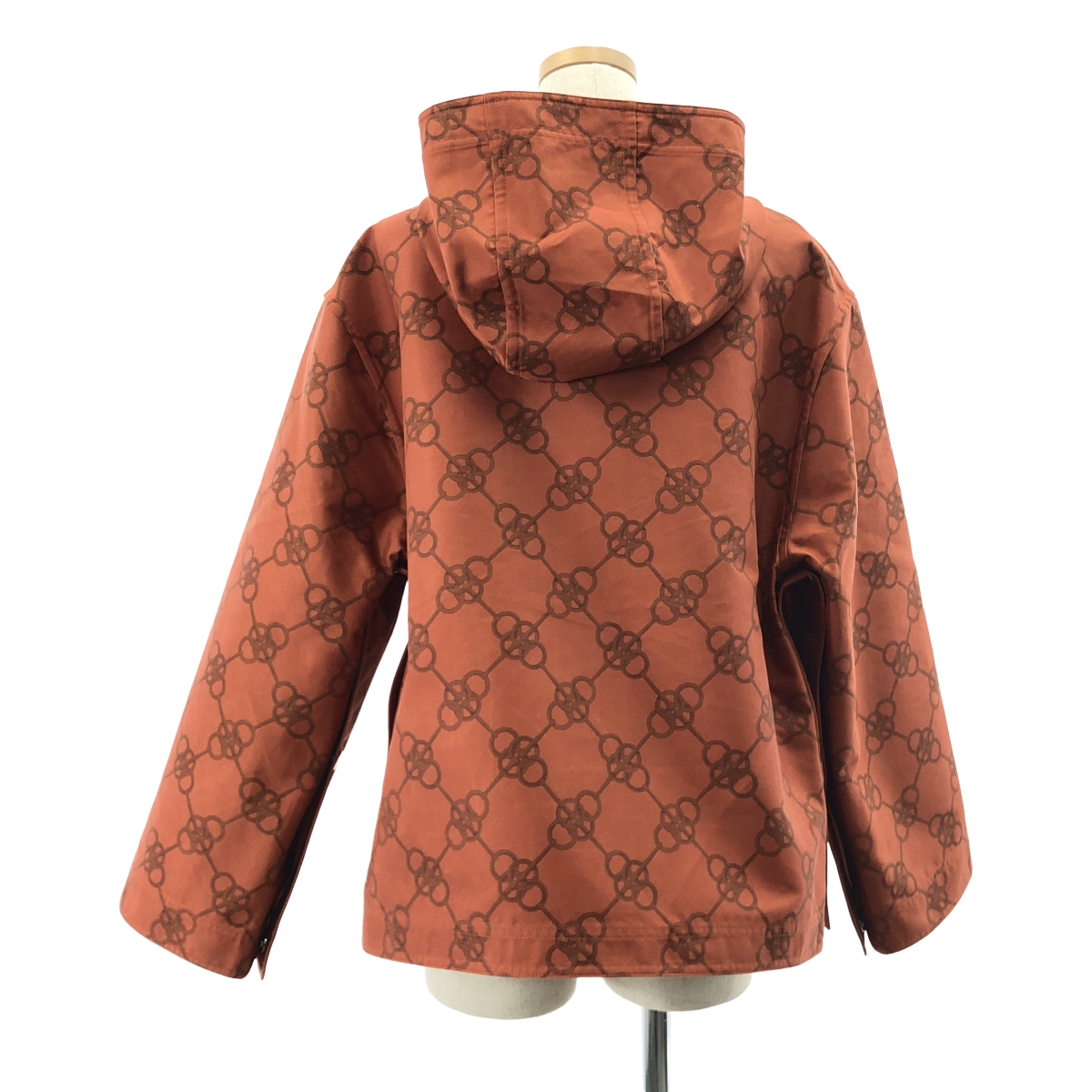 HERMES / エルメス Printed Canvas Snap Button Detail Hooded Jacket / 総柄 セリエボタン ジャケット ブルゾン フーディ