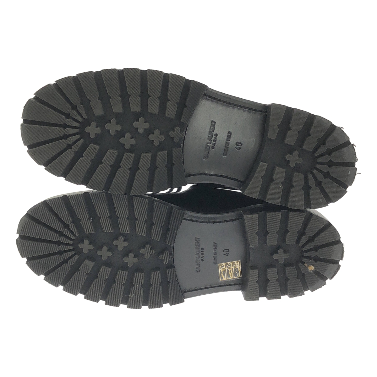 SAINT LAURENT / サンローラン パテントレザー レースアップ シューズ 革靴