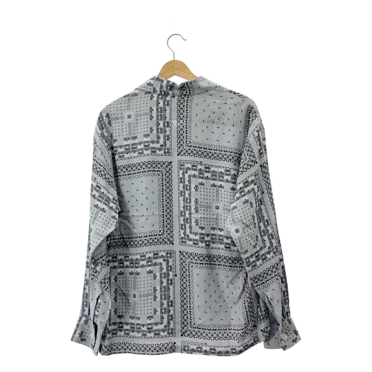 N.HOOLYWOOD / エヌハリウッド GEOMETRIC PATTERN OPEN COLLAR LONG SLEEVE SHIRT ドロップショルダー ボックスシルエット オープンカラー シャツ