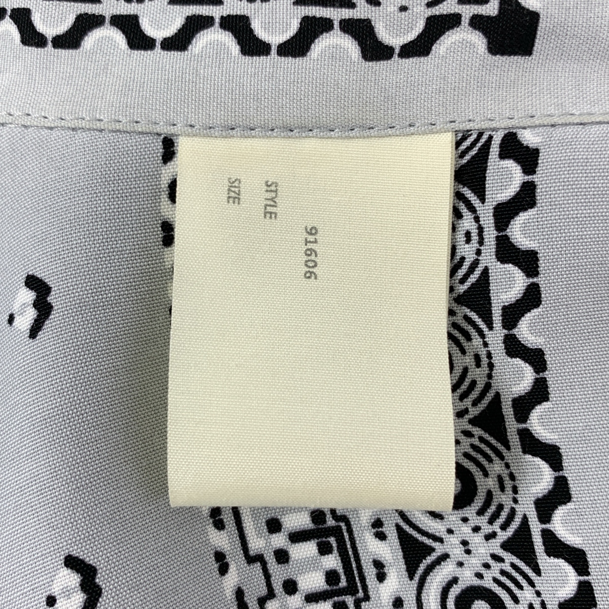 N.HOOLYWOOD / エヌハリウッド GEOMETRIC PATTERN OPEN COLLAR LONG SLEEVE SHIRT ドロップショルダー ボックスシルエット オープンカラー シャツ