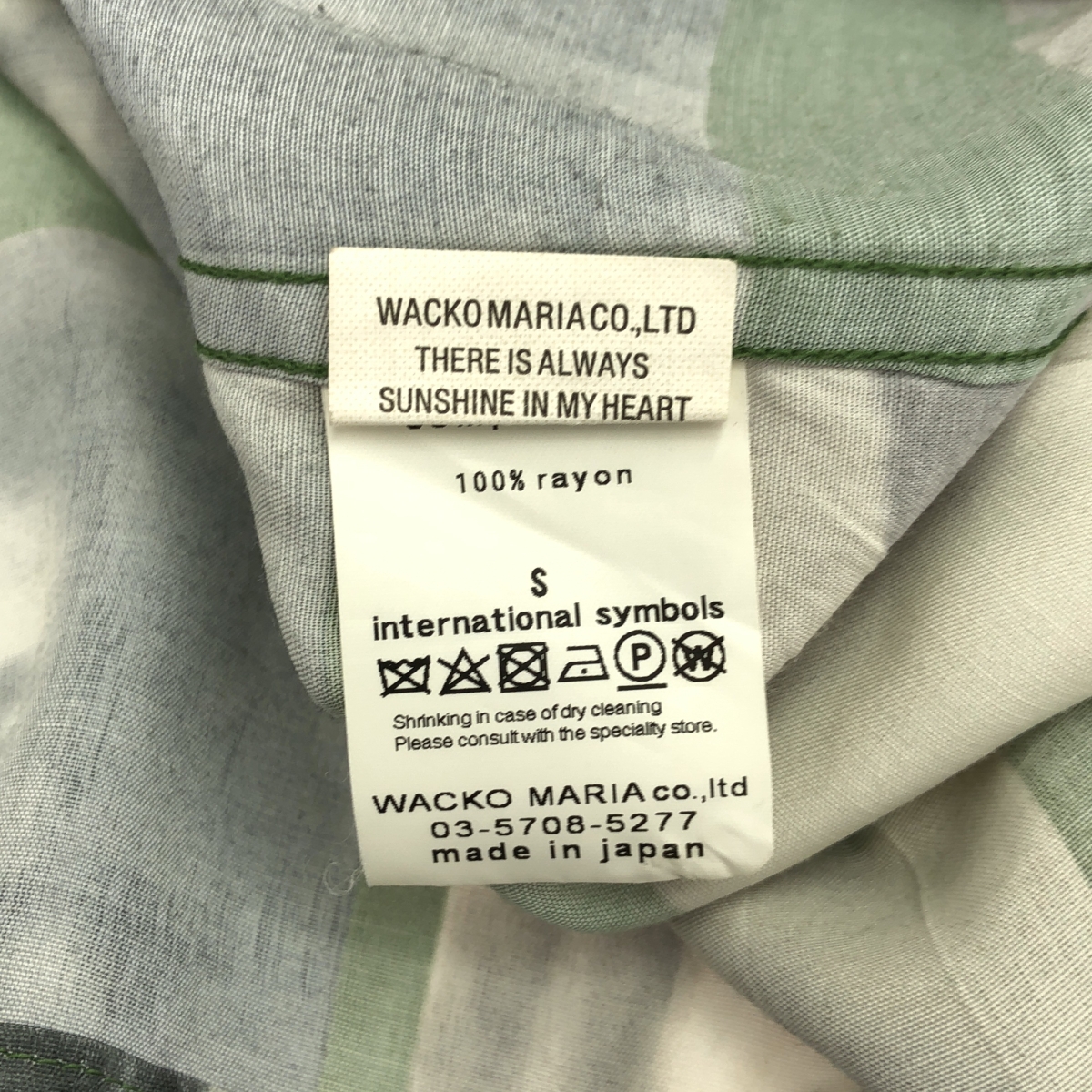 WACKO MARIA / ワコマリア BOB MARLEY HAWAIIAN SHIRT ボブマーリー アロハシャツ