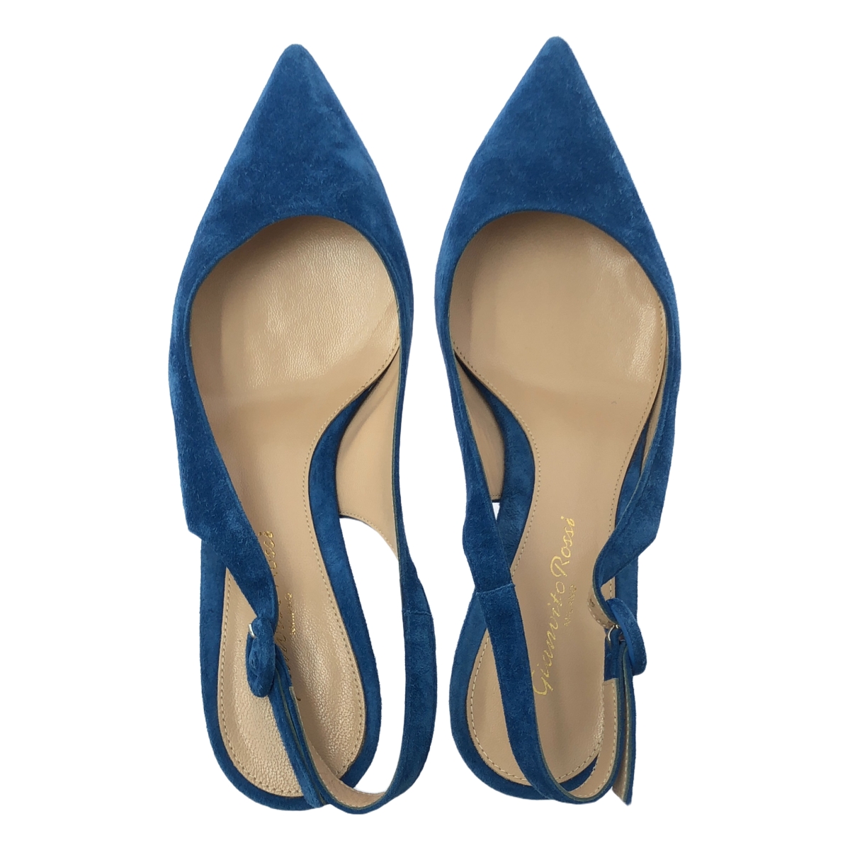 Gianvito Rossi / ジャンヴィトロッシ ANNA / スエードレザー スリングバック ポインテッドトゥ パンプス