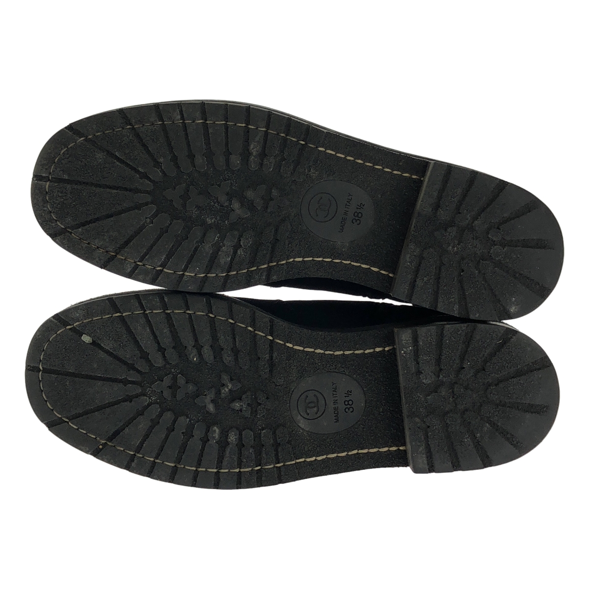 CHANEL / シャネル レザー ココマーク サイドジップ ショートブーツ