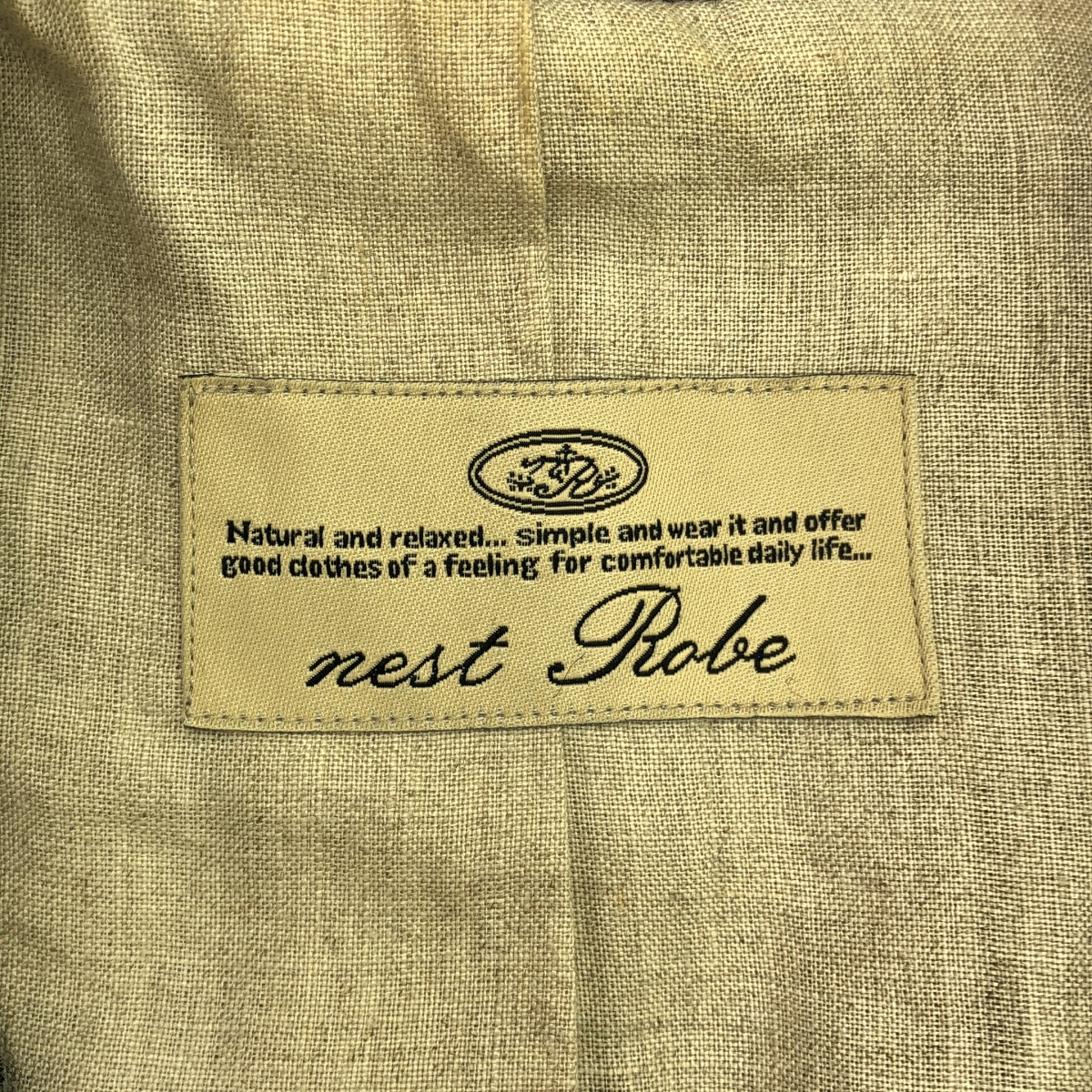 nest robe / ネストローブ ウール ツイード くるみボタン シングルジャケット / 総裏地