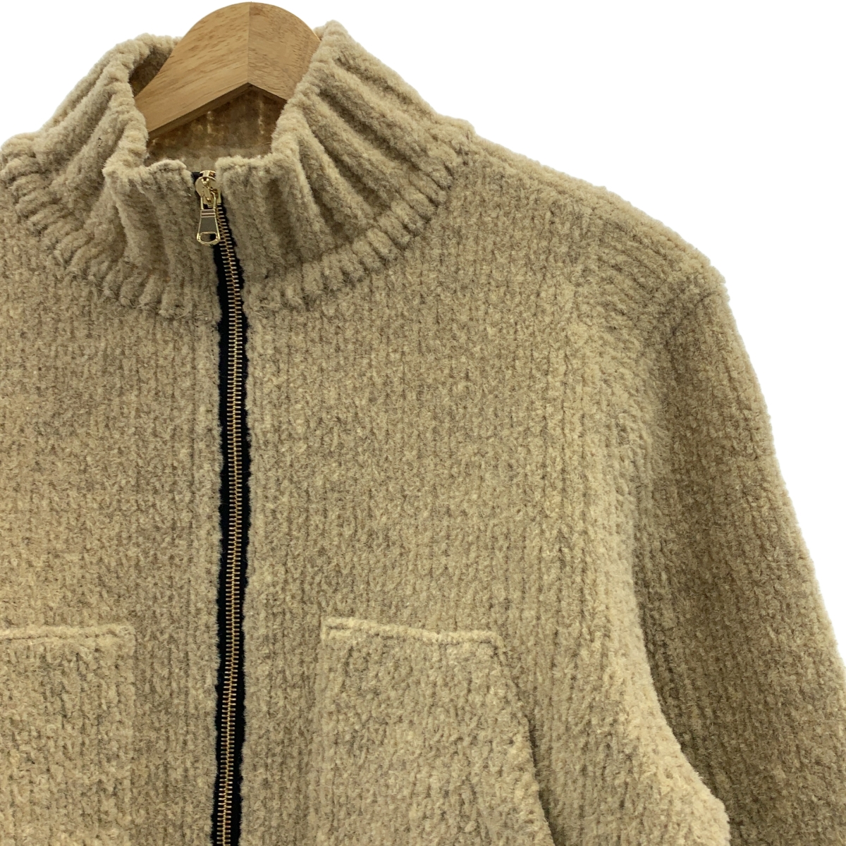 PHOTOCOPIEU / フォトコピュー ウール ジップアップ ニットブルゾン ジャケット