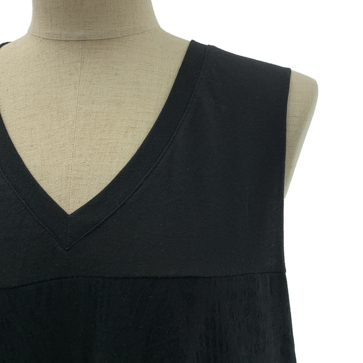 MM6 Maison Martin Margiela / エムエムシックスメゾンマルタンマルジェラ アシンメトリー Vネック ノースリーブワンピース