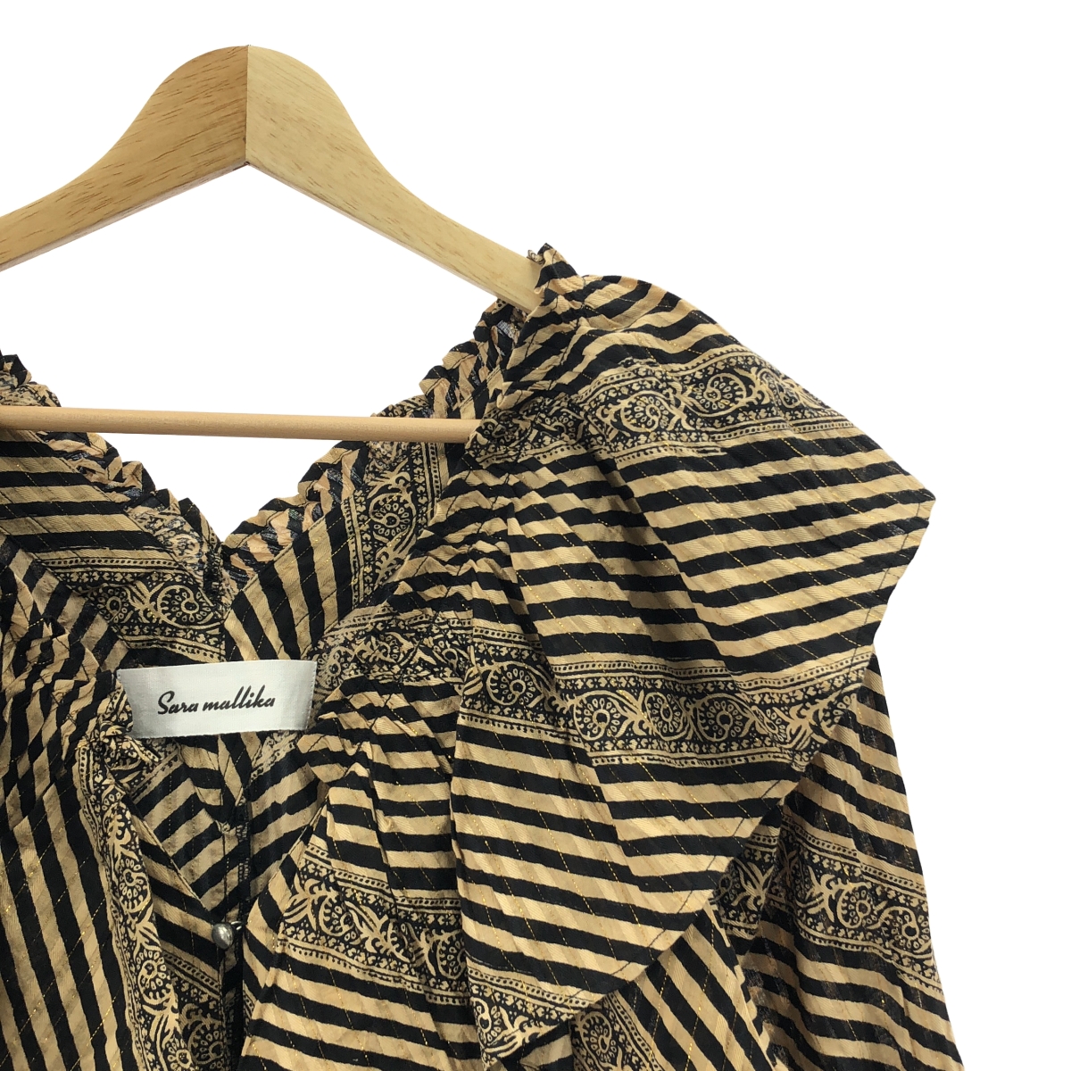 sara mallika / サラマリカ エスニックプリントブラウス シャツ