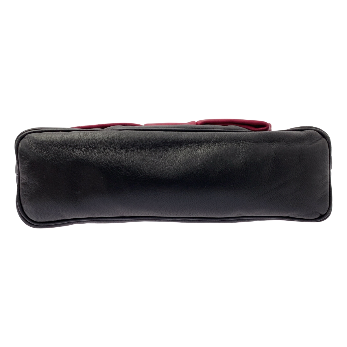 PRADA / プラダ レザー バイカラー リボン ハンドバッグ