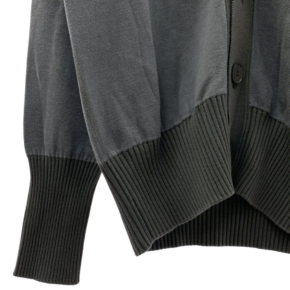 ASTRAET / アストラット ウール混 バイカラー Vネック ニットカーディガン