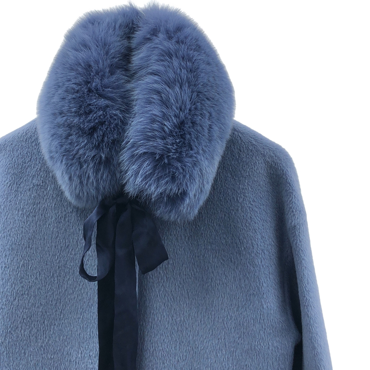 Drawer / ドゥロワー ファー付き レオパード ノーカラー ショートコート / 総裏地