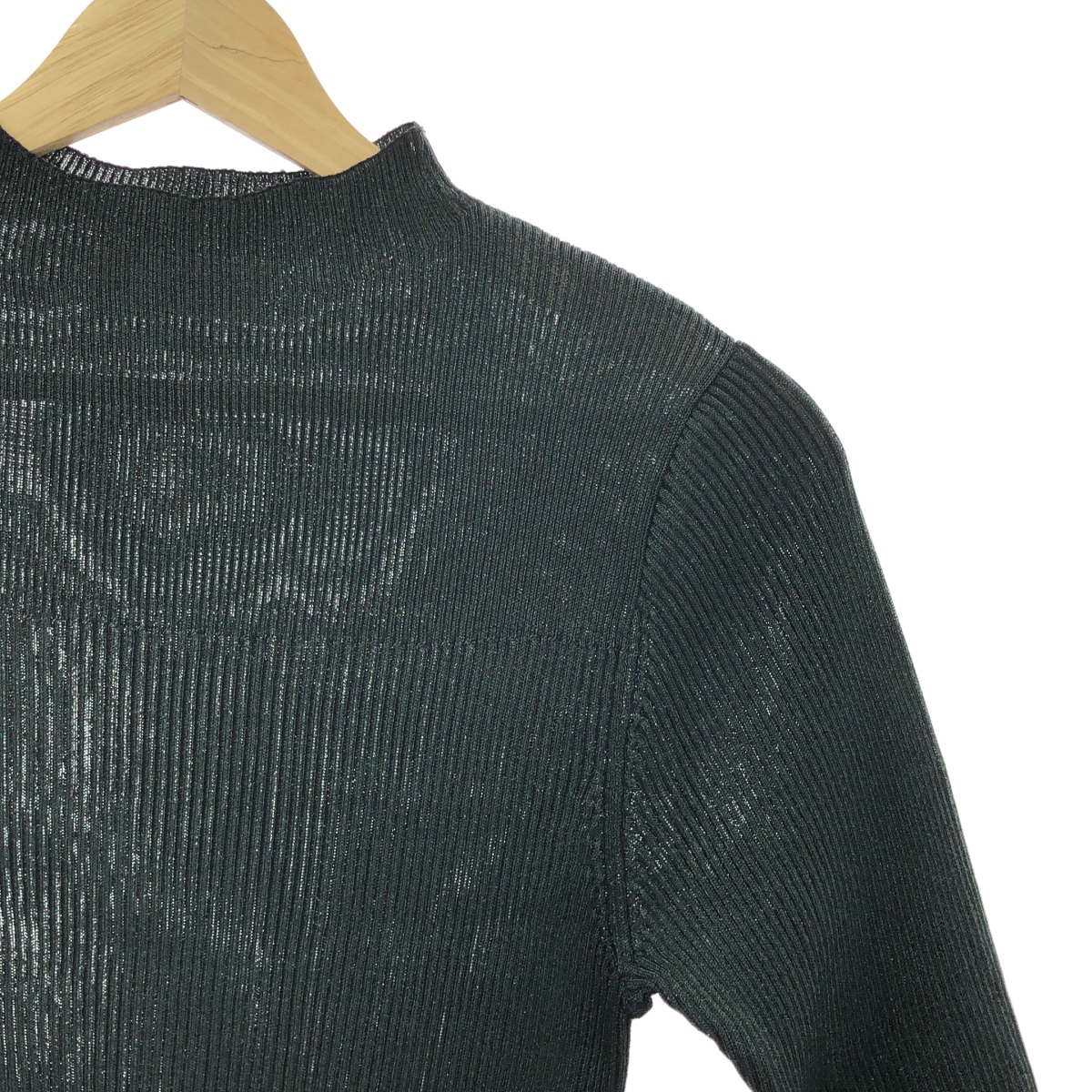 その他 デザインRIB ハーフスリーブ ラメニット