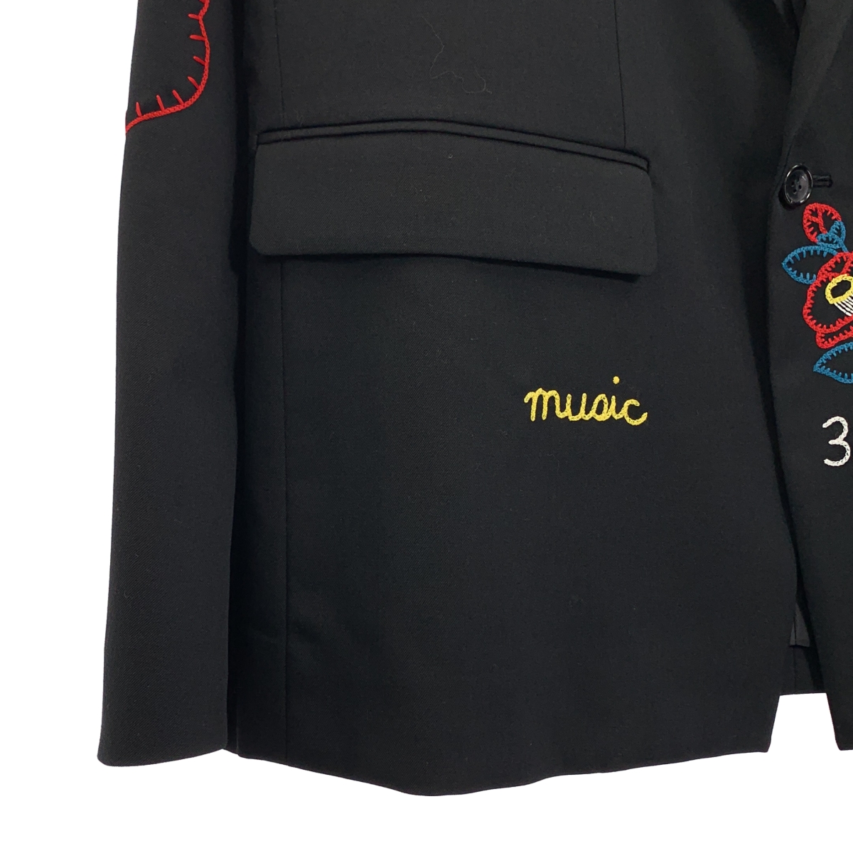 ALMOSTBLACK / オールモストブラック WVN EMBROIDERY JACKET ウール エンブロイダリー ジャケット