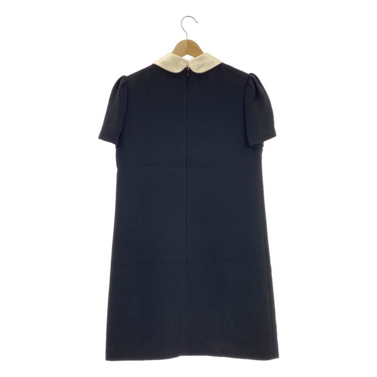 miu miu / ミュウミュウ ラウンドカラー スパンコール リボン ロング ワンピース