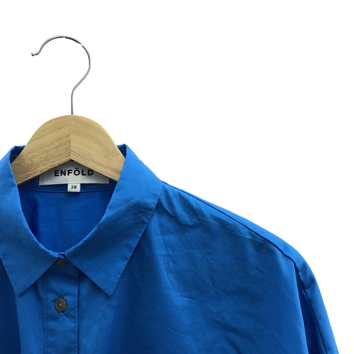 ENFOLD / エンフォルド ROUND-SLIT SHIRT コットン ラウンドスリット シャツ