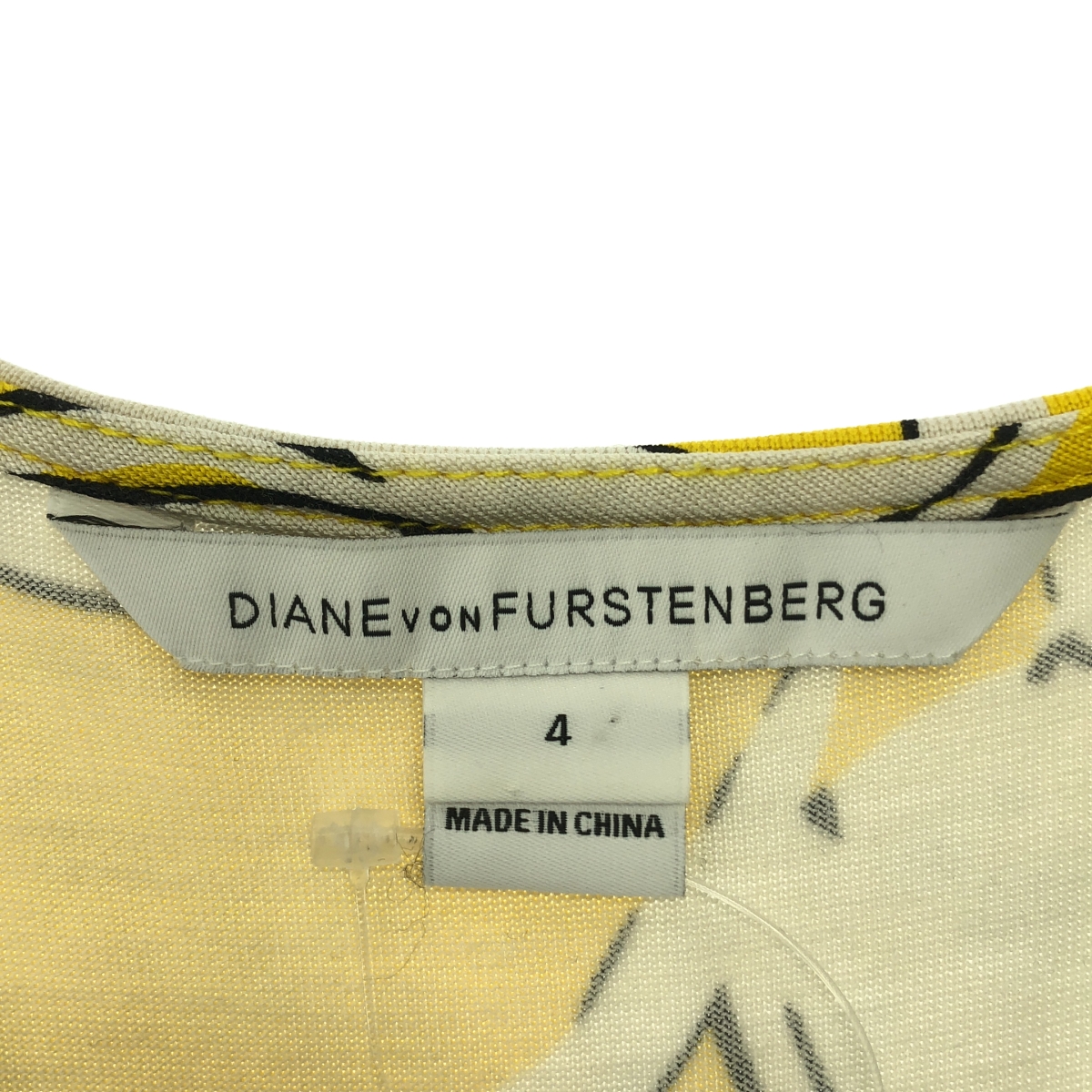 DIANE VON FURSTENBERG / ダイアンフォンファステンバーグ シルク フラワープリントノースリーブ カシュクールワンピース