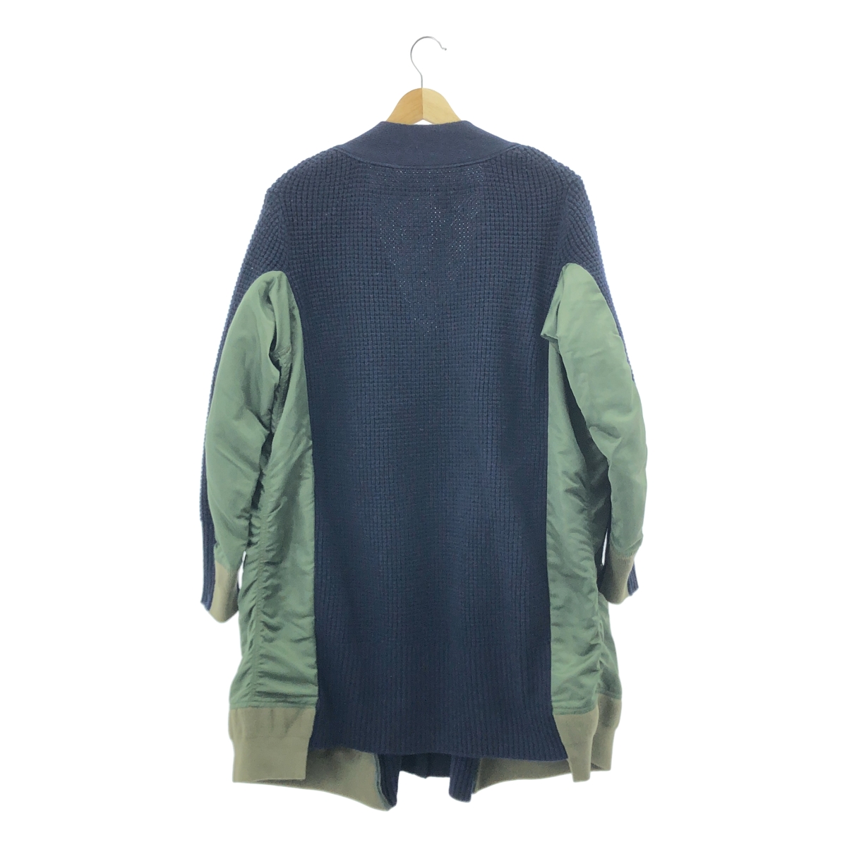 sacai / サカイ ナイロン切替 ジップアップ ニットカーディガン