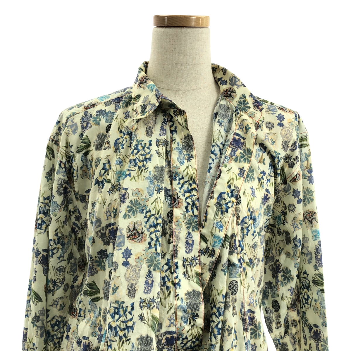 MARNI / マルニ コットン 総柄 オーバーシルエット プルオーバー シャツ ブラウス