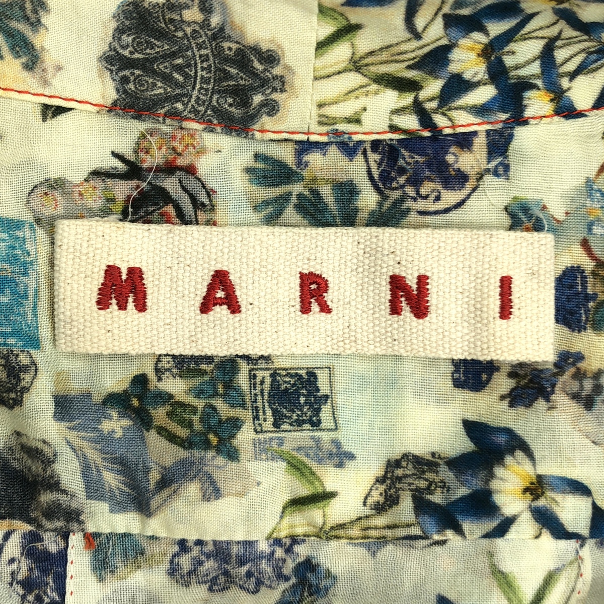 MARNI / マルニ コットン 総柄 オーバーシルエット プルオーバー シャツ ブラウス