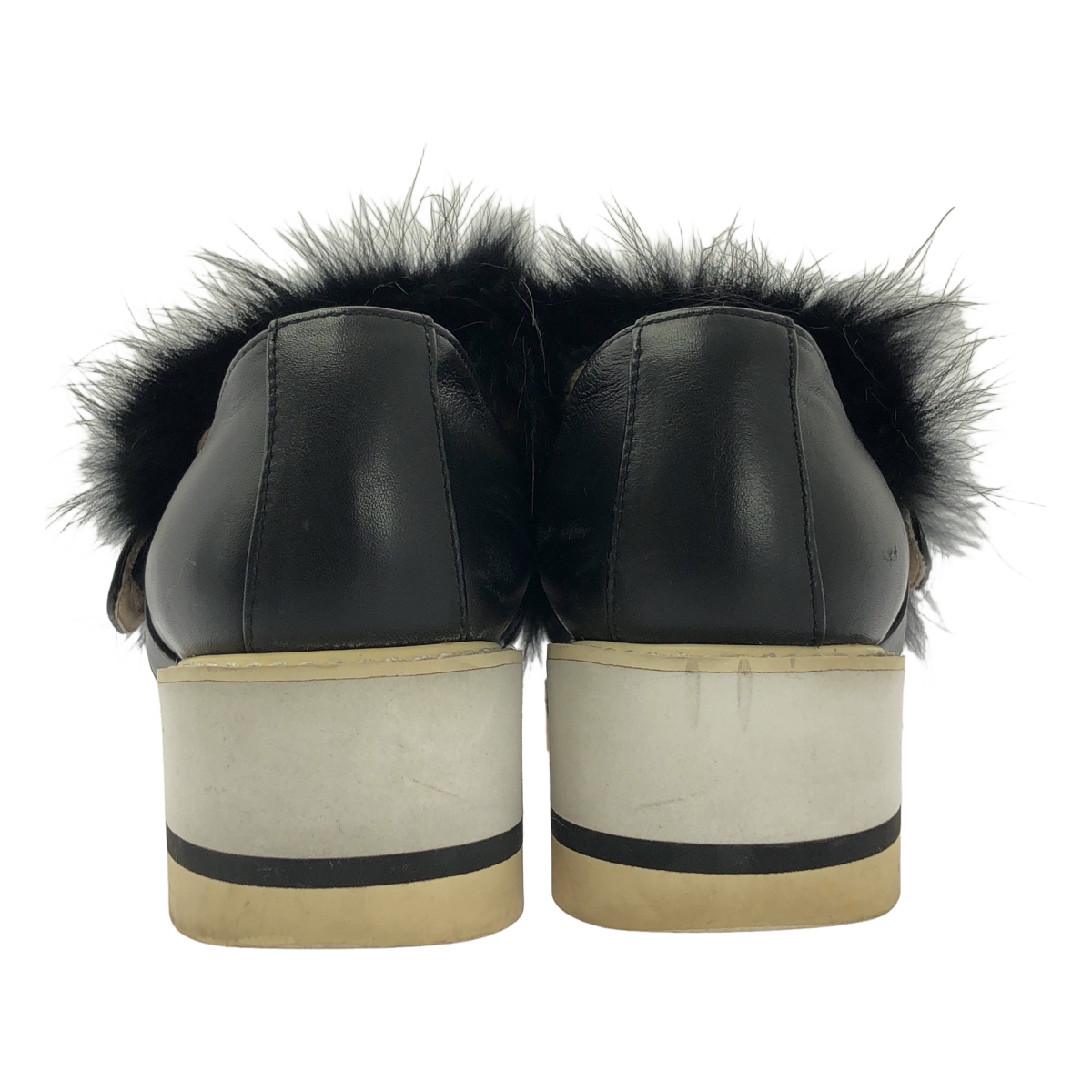 UN3D / アンスリード レザー ベルテッド ファー シューズ