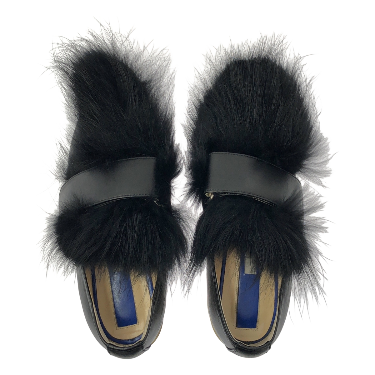 UN3D / アンスリード レザー ベルテッド ファー シューズ