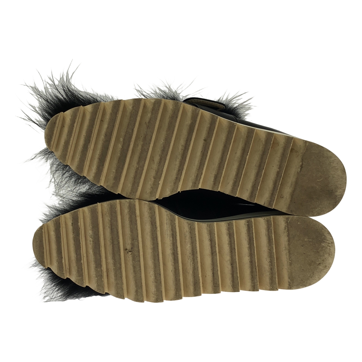 UN3D / アンスリード レザー ベルテッド ファー シューズ