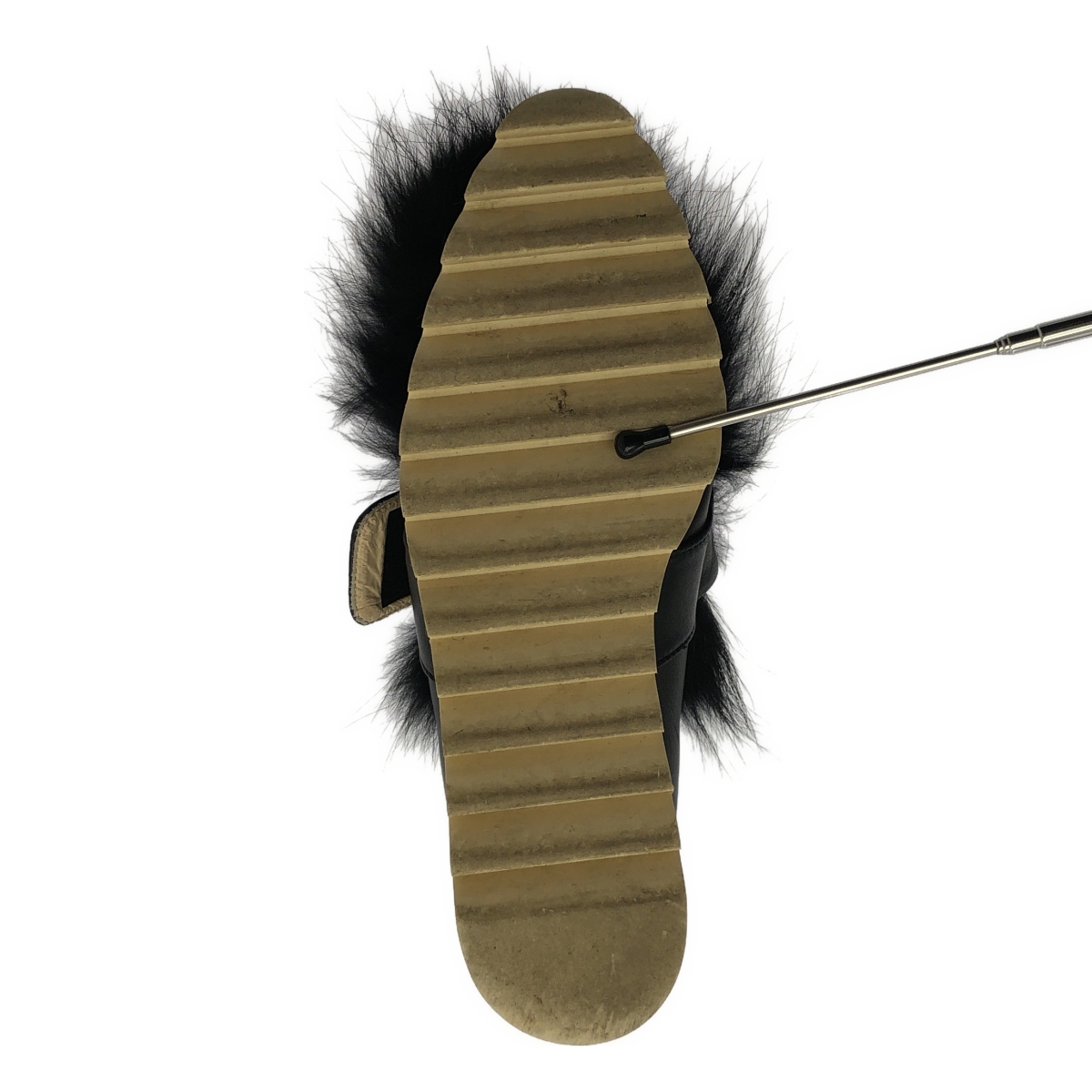 UN3D / アンスリード レザー ベルテッド ファー シューズ