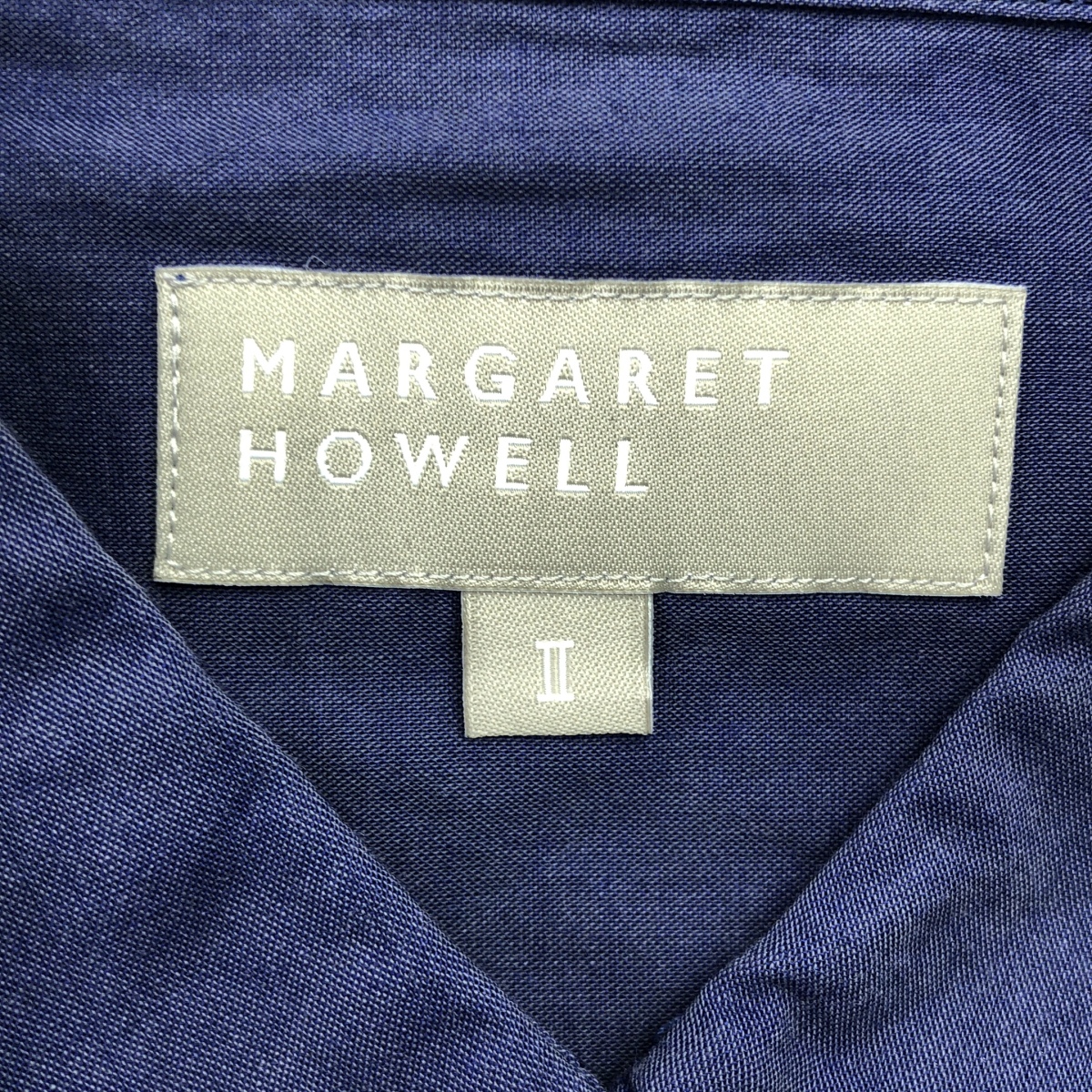 MARGARET HOWELL / マーガレットハウエル コットン スリット レギュラーカラー シャツ