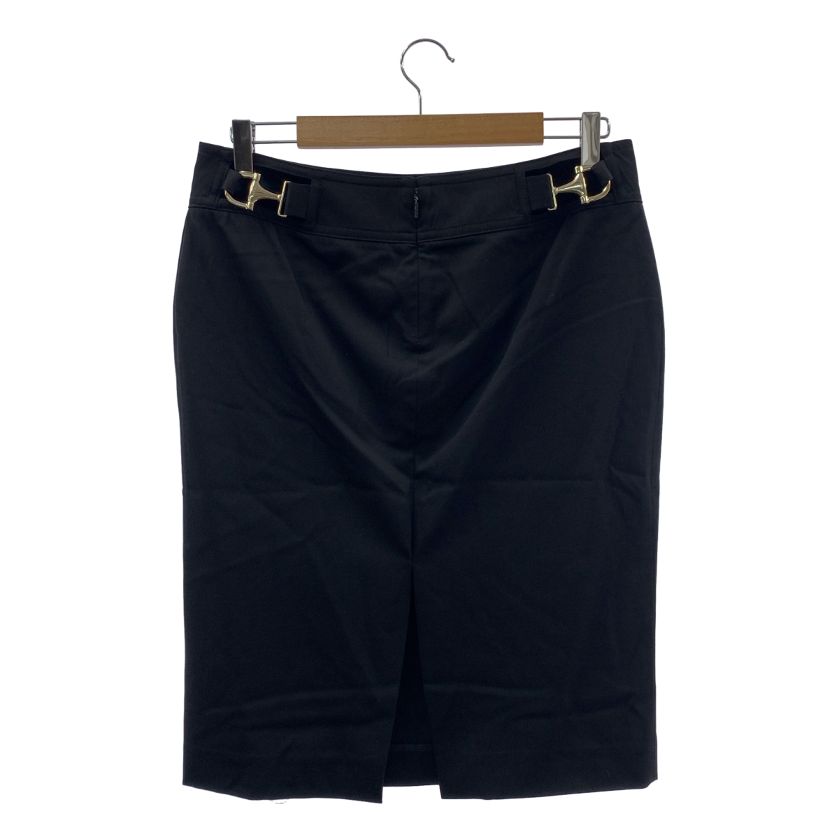 GUCCI / グッチ ダブルビット ロゴジップ バックスリット スカート