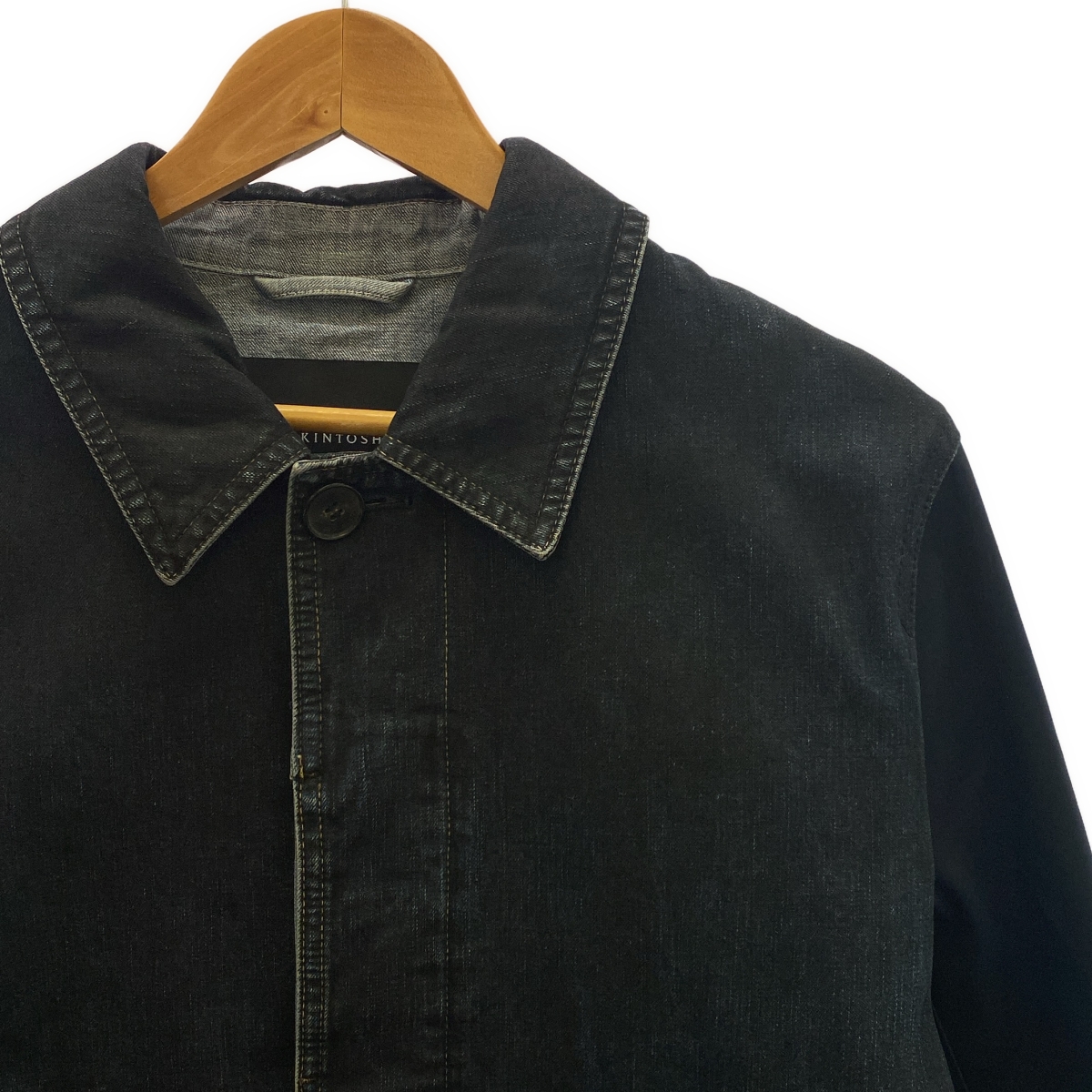 MACKINTOSH / マッキントッシュ EDIT. コットン デニム 切替 ステンカラーコート