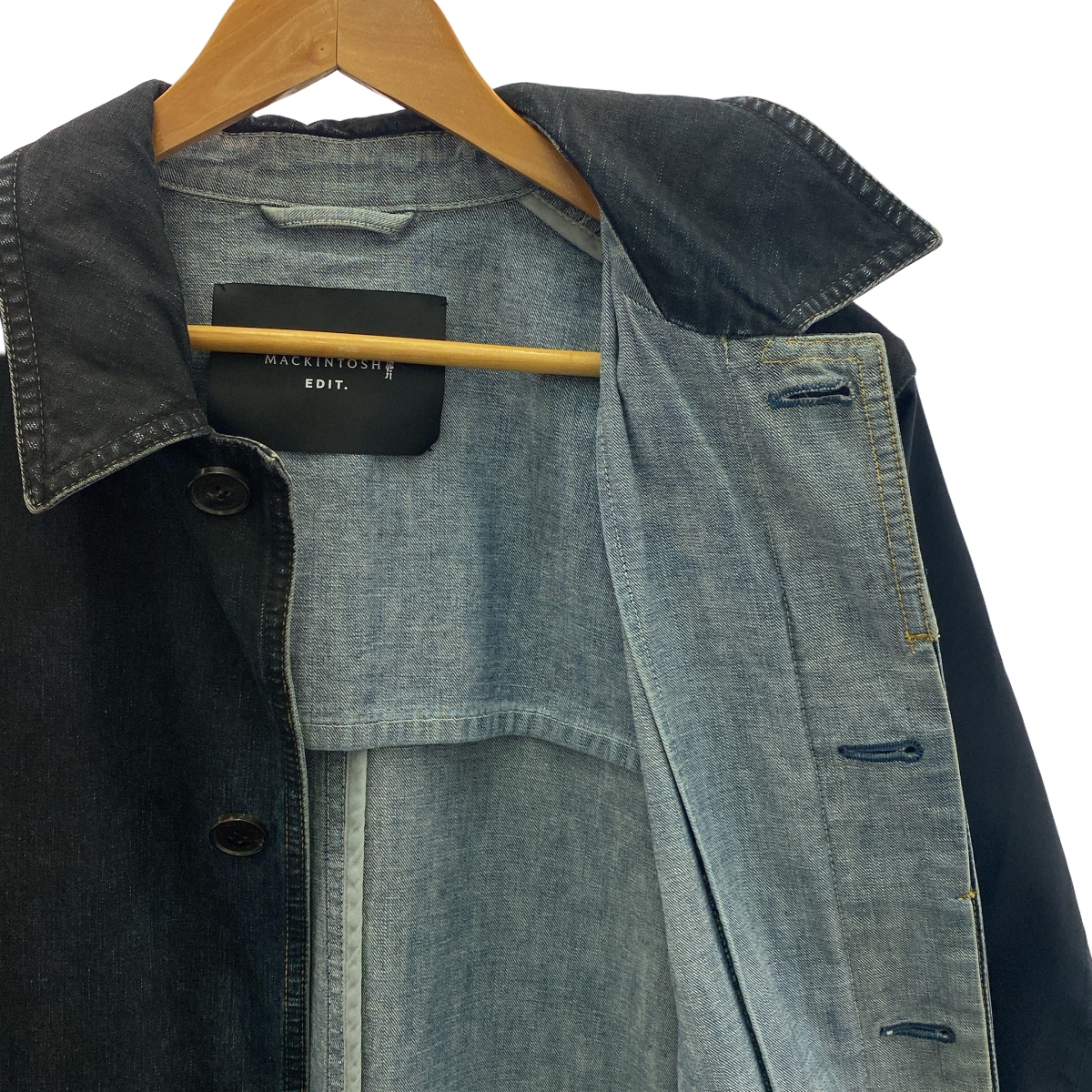 MACKINTOSH / マッキントッシュ EDIT. コットン デニム 切替 ステンカラーコート