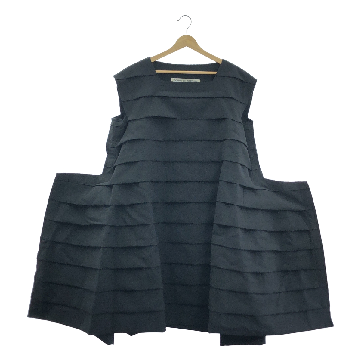 COMME des GARCONS / コムデギャルソン 変形 断ち切り オーバーシルエット パッチ  ワンピース