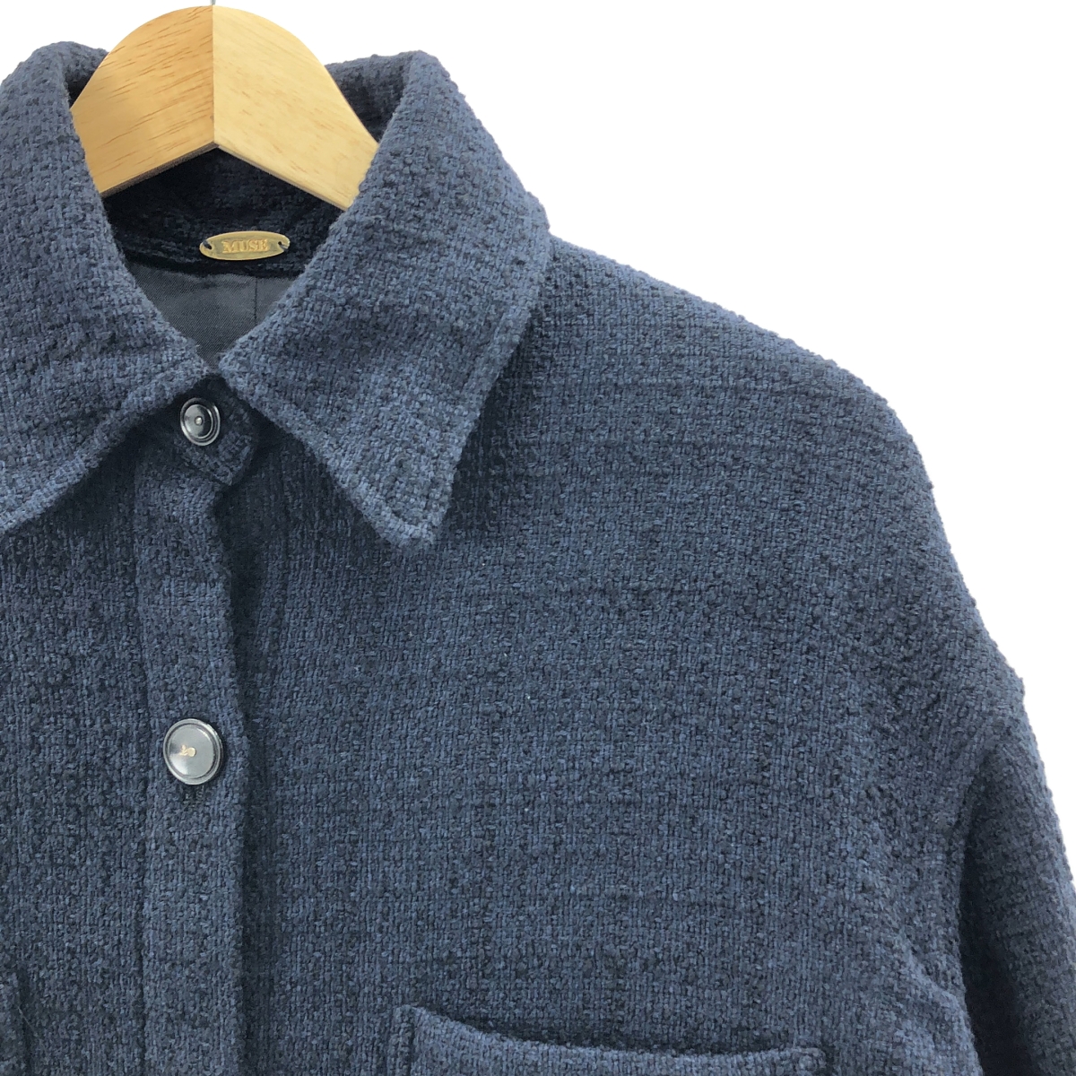 MUSE de Deuxieme Classe / ミューズドゥーズィーエムクラス TWEED シャツジャケット