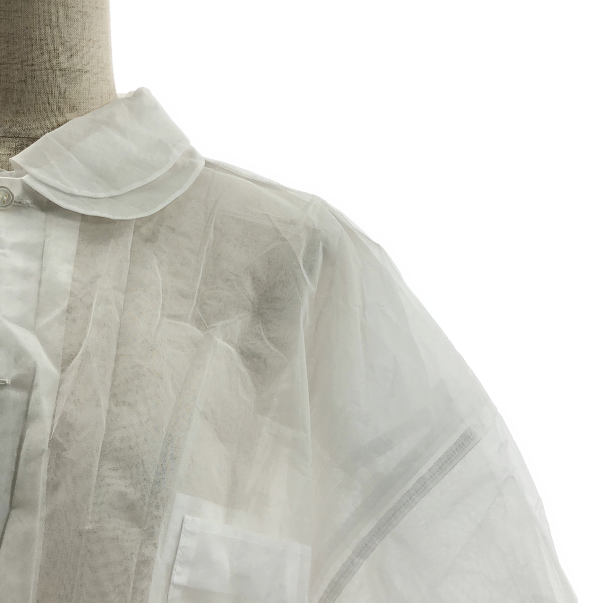 COMME des GARCONS COMME des GARCONS / コムコム ラウンドカラー レイヤード オーガンジー シアー ブラウス