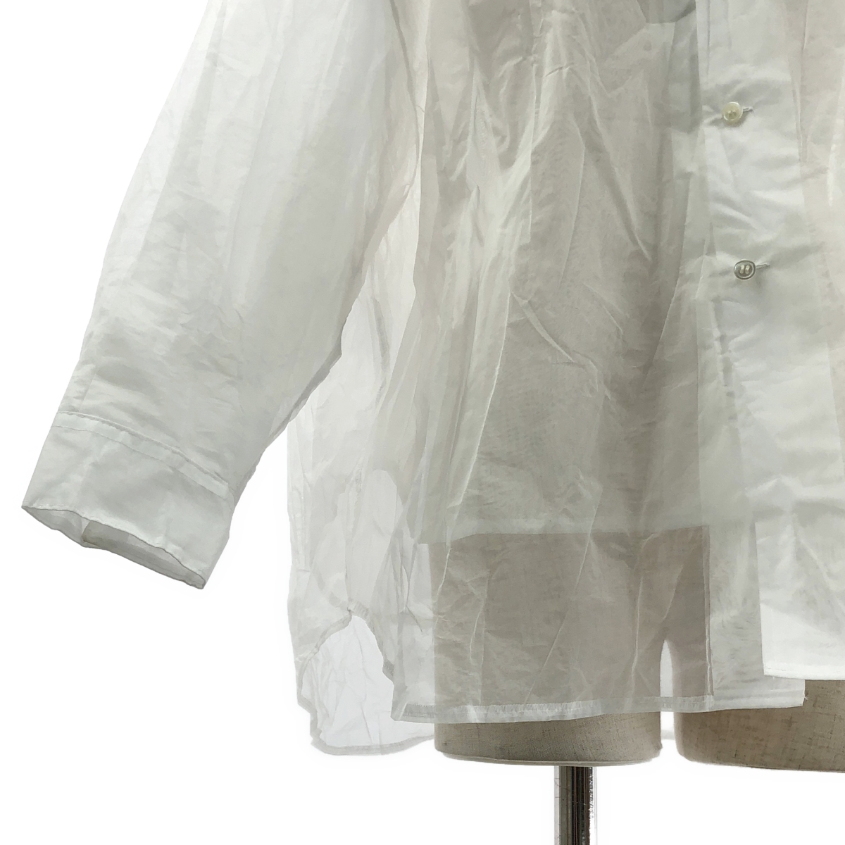 COMME des GARCONS COMME des GARCONS / コムコム ラウンドカラー レイヤード オーガンジー シアー ブラウス