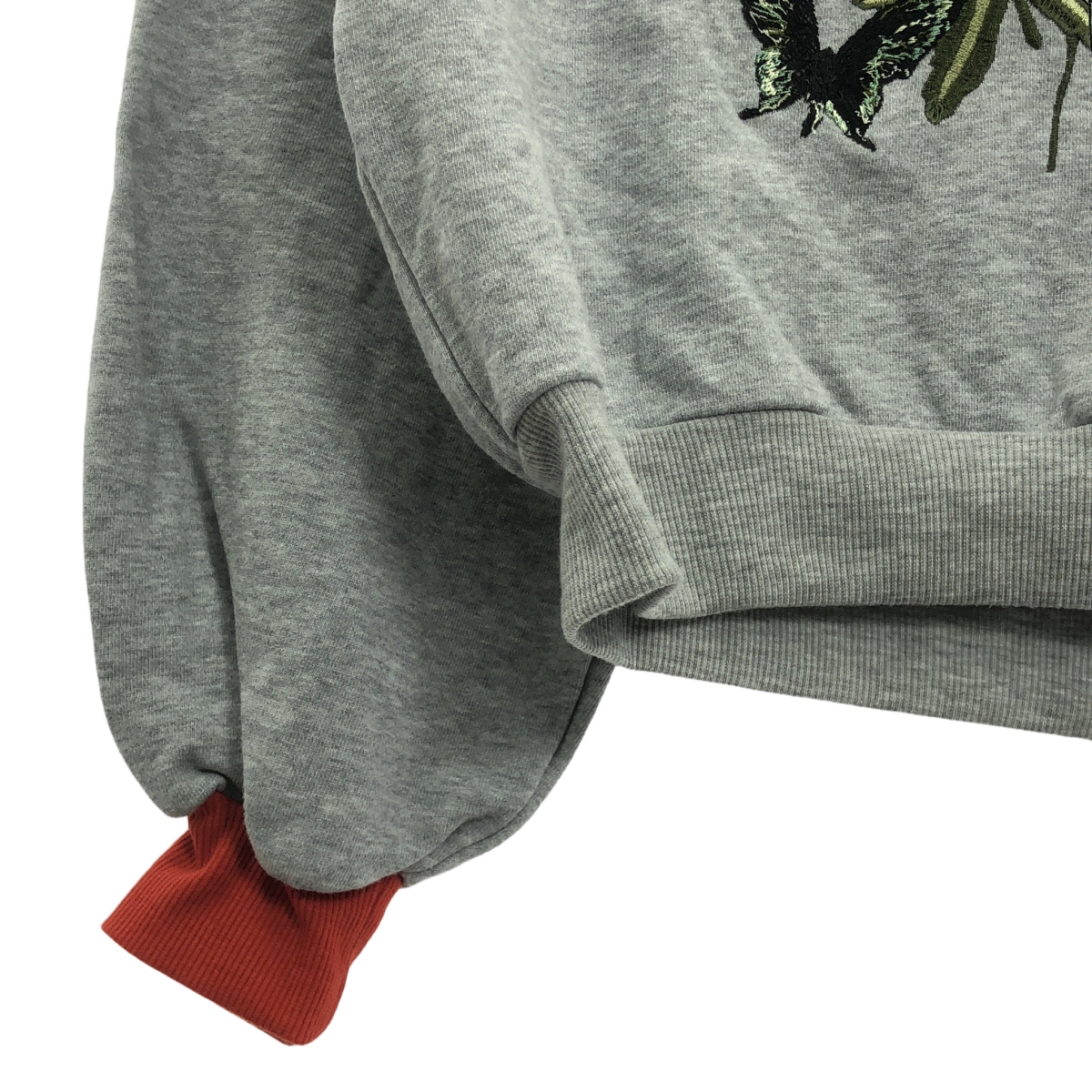 AMERI / アメリ 鳥&蝶々刺しゅう ラグラン スウェット