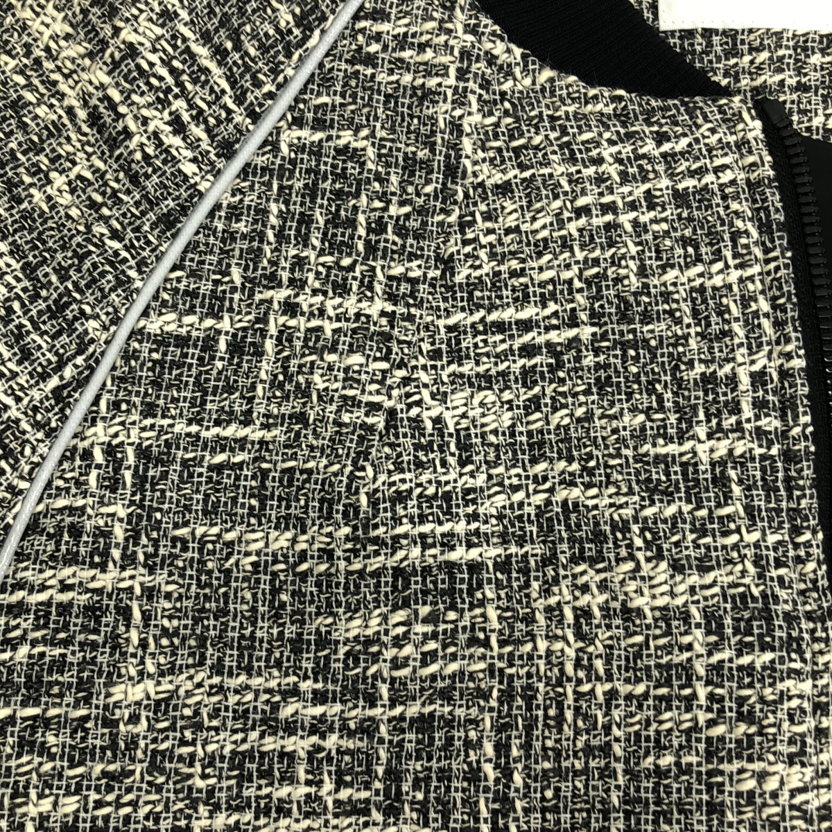 LE CIEL BLEU / ルシェルブルー コットン ツイード リブ ブルゾン ジャケット