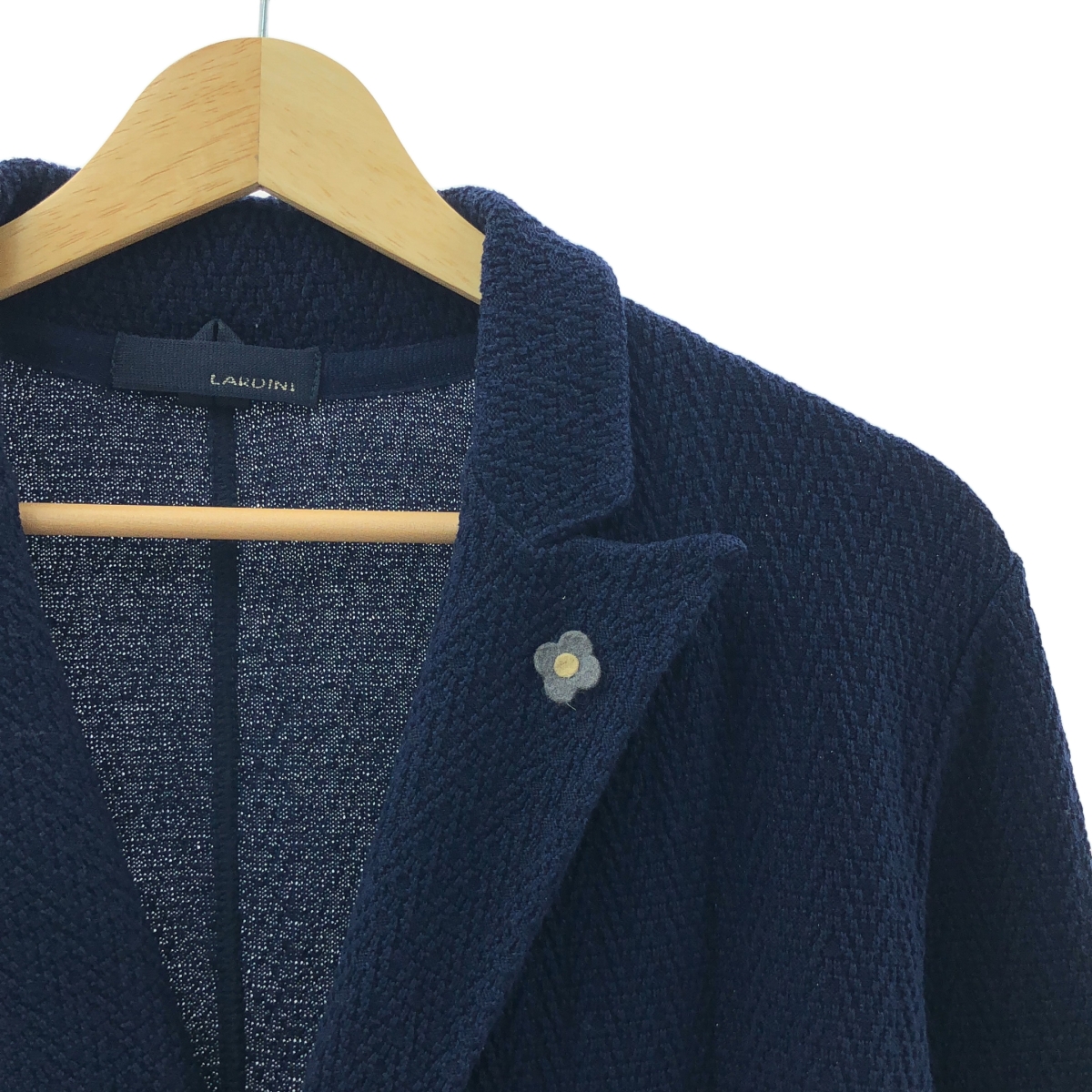 LARDINI / ラルディーニ ブートニエール コットン ニット ダブル ジャケット