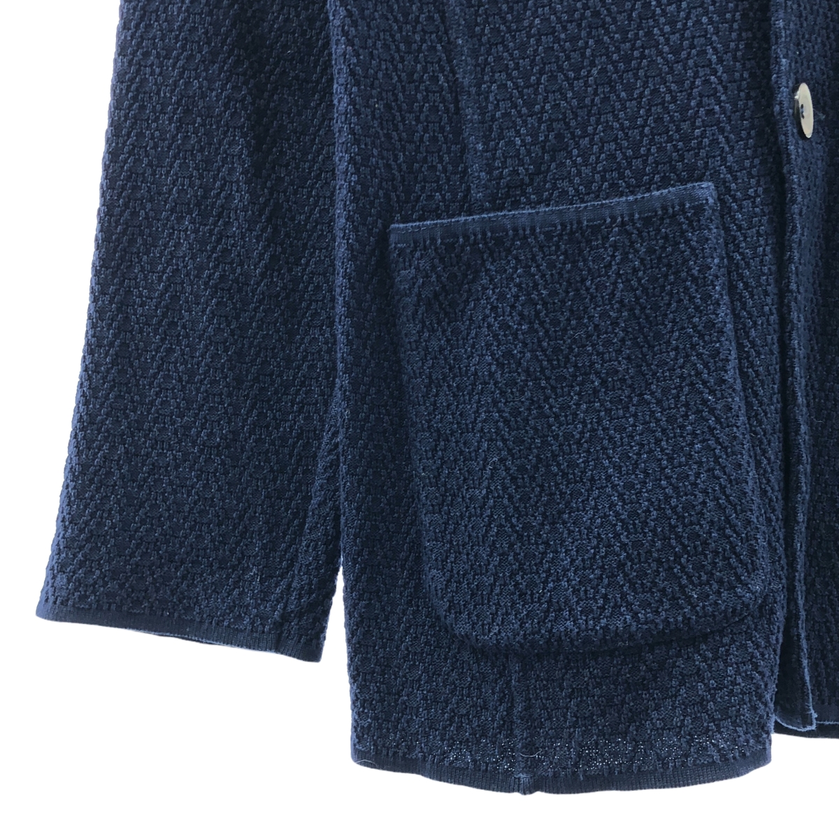 LARDINI / ラルディーニ ブートニエール コットン ニット ダブル ジャケット