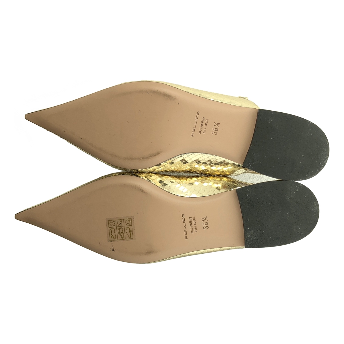 PELLICO / ペリーコ メタリック ポインテッドトゥ ストラップ パンプス