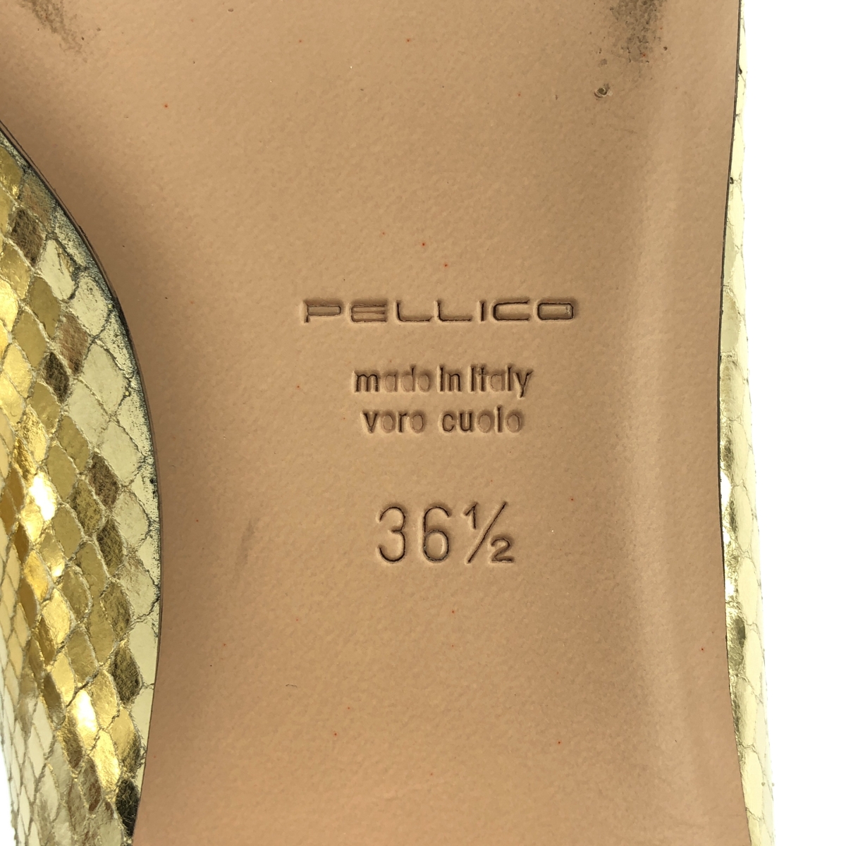 PELLICO / ペリーコ メタリック ポインテッドトゥ ストラップ パンプス