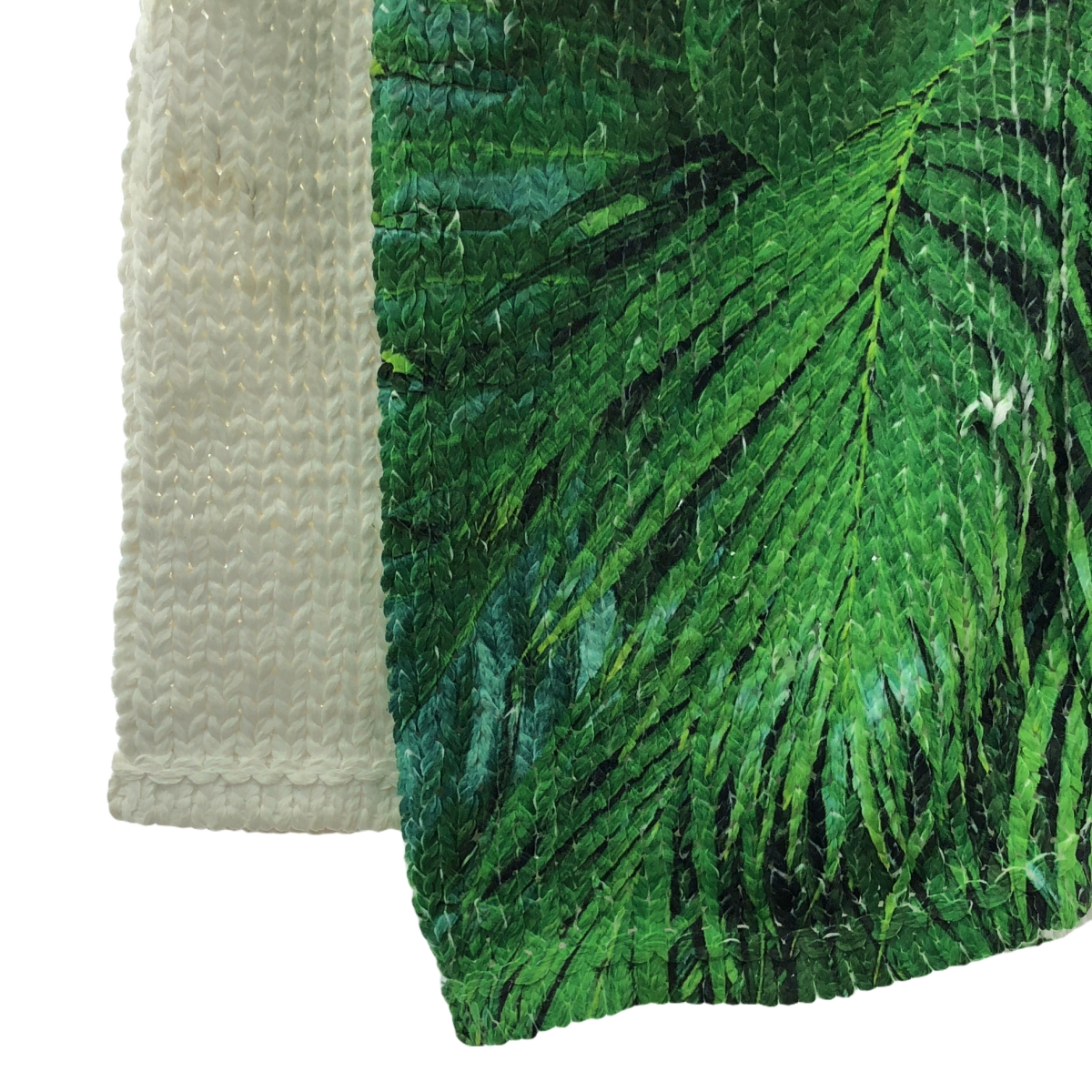 COMME des GARCONS HOMME PLUS / コムデギャルソンオムプリュス トロンプルイユ 転写 ボタニカル ローゲージ ニット カーディガン