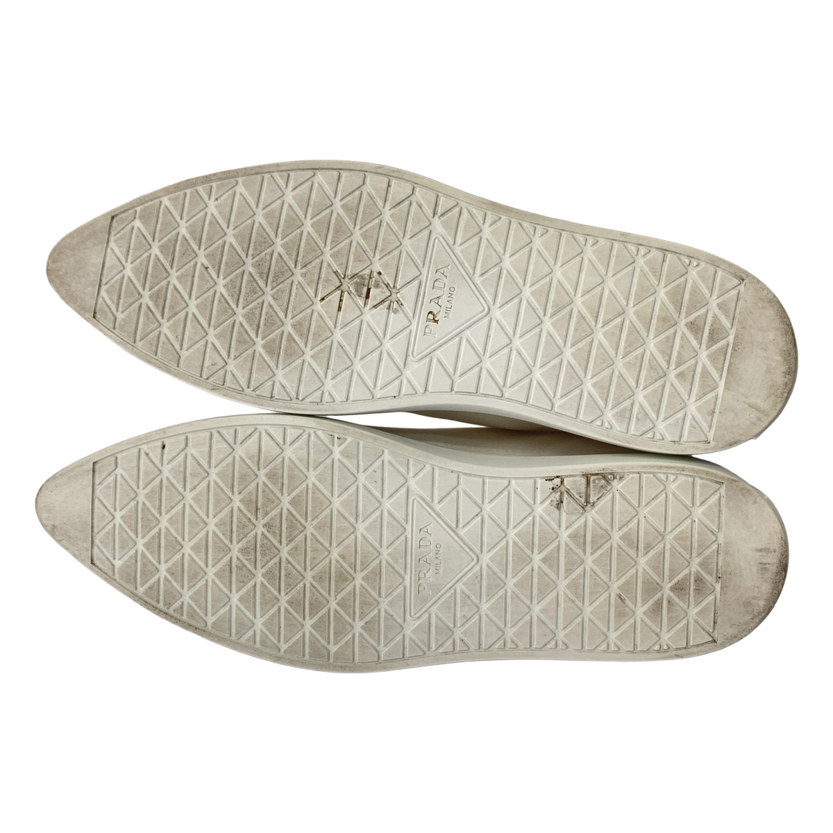 PRADA / プラダ キャンバス ドット ポインテッドトゥ スニーカー