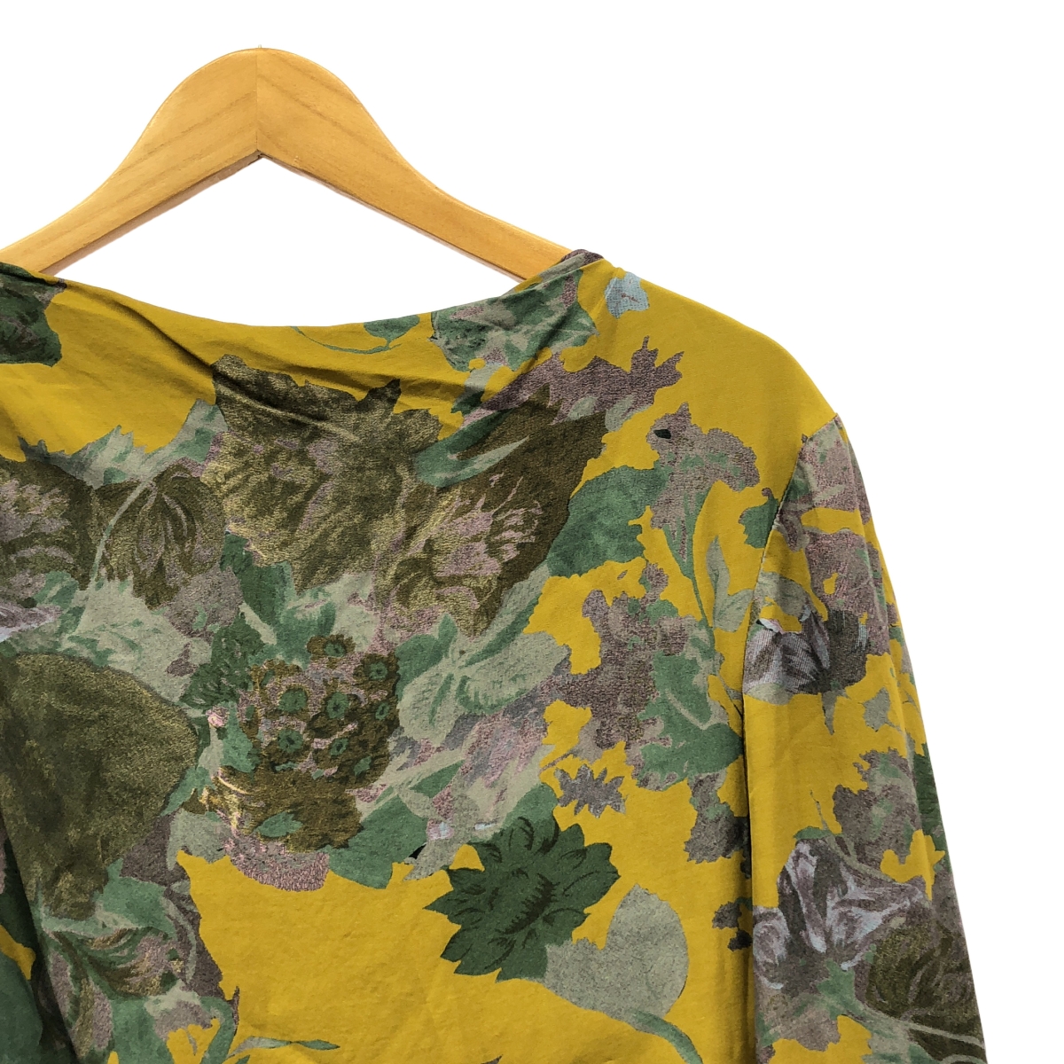 DRIES VAN NOTEN / ドリスヴァンノッテン ドレープデザイン 花柄 ビスコース ブラウス